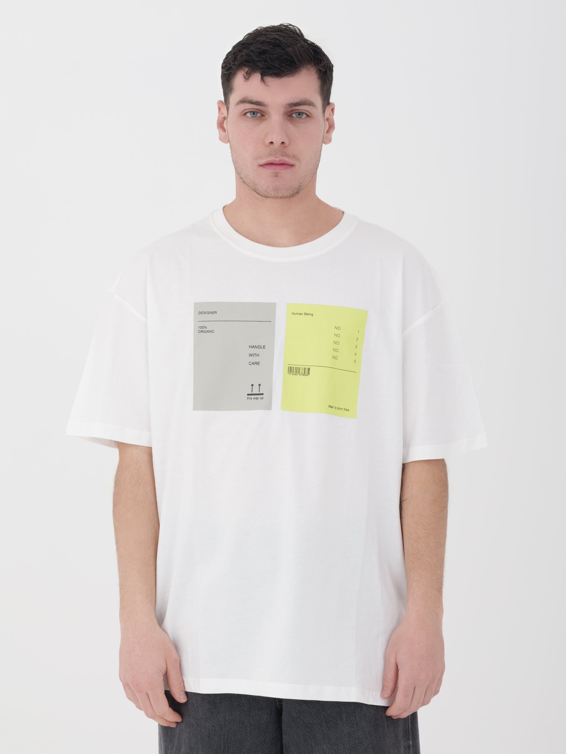 Imperial - t-shirt bianca/ giallo