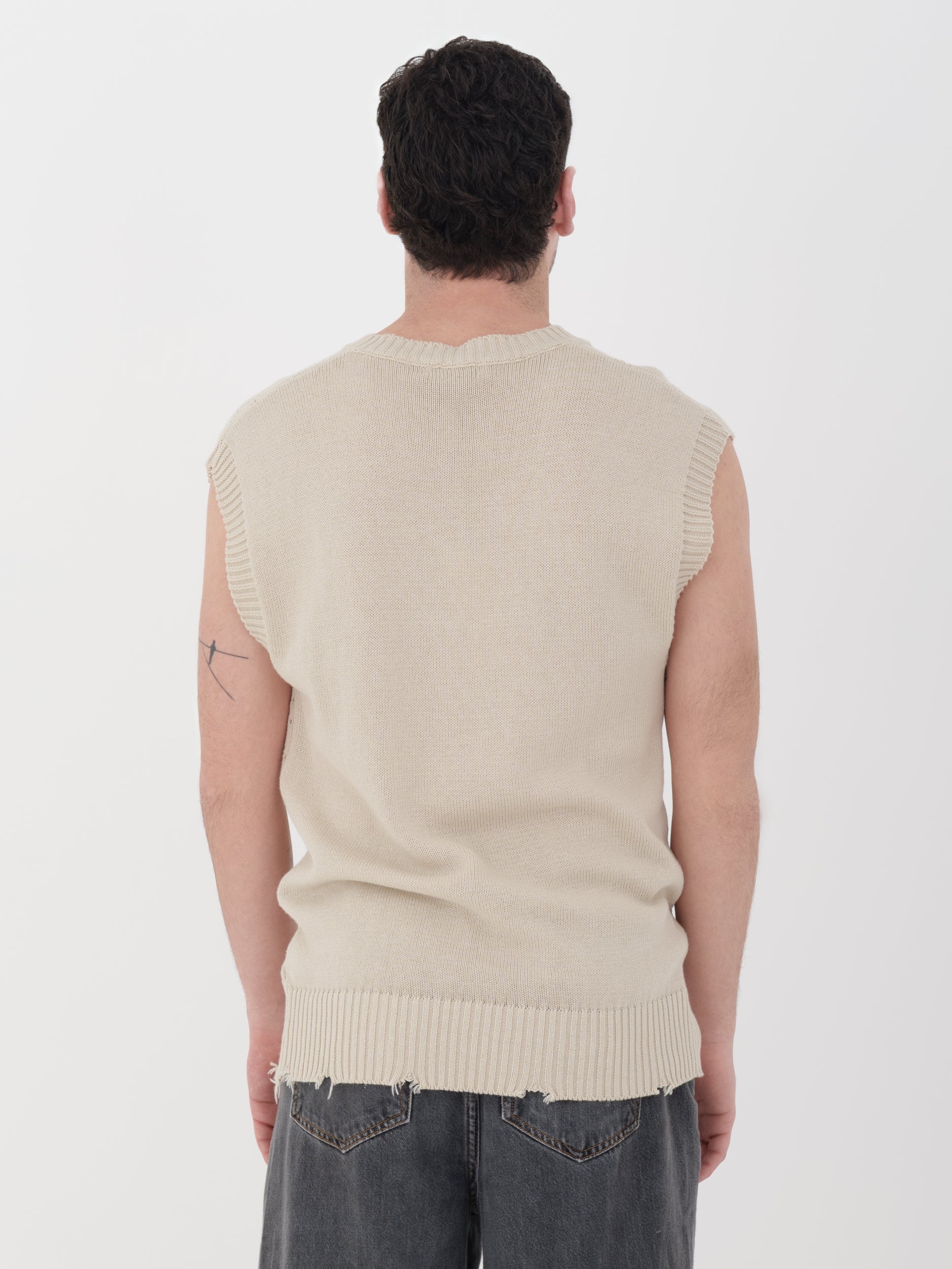 Imperial - gilet beige traforato