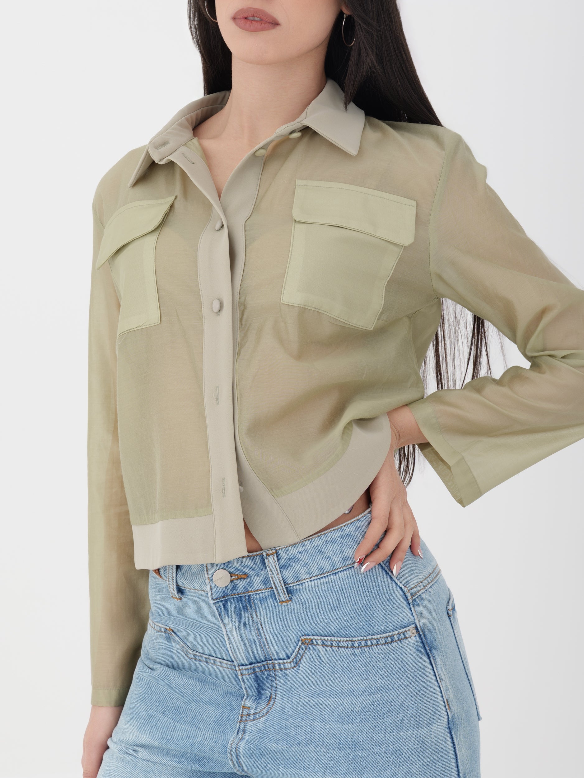 Camicia verde Manuela Riva