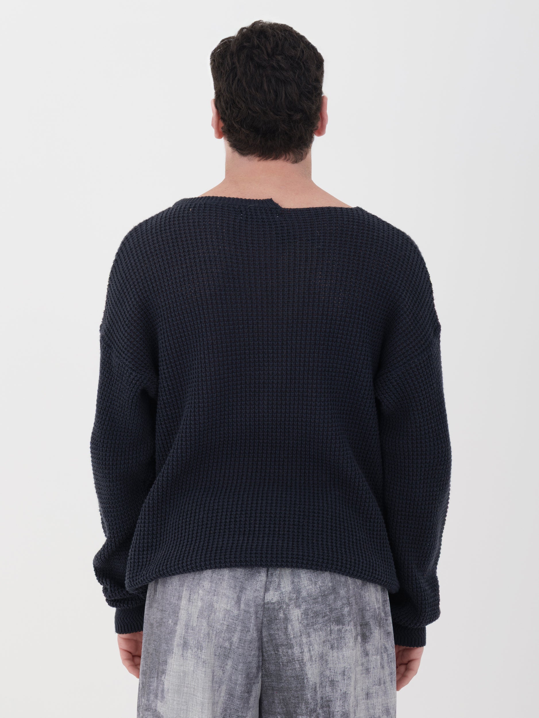 Imperial - pullover scollo dettagliato blue
