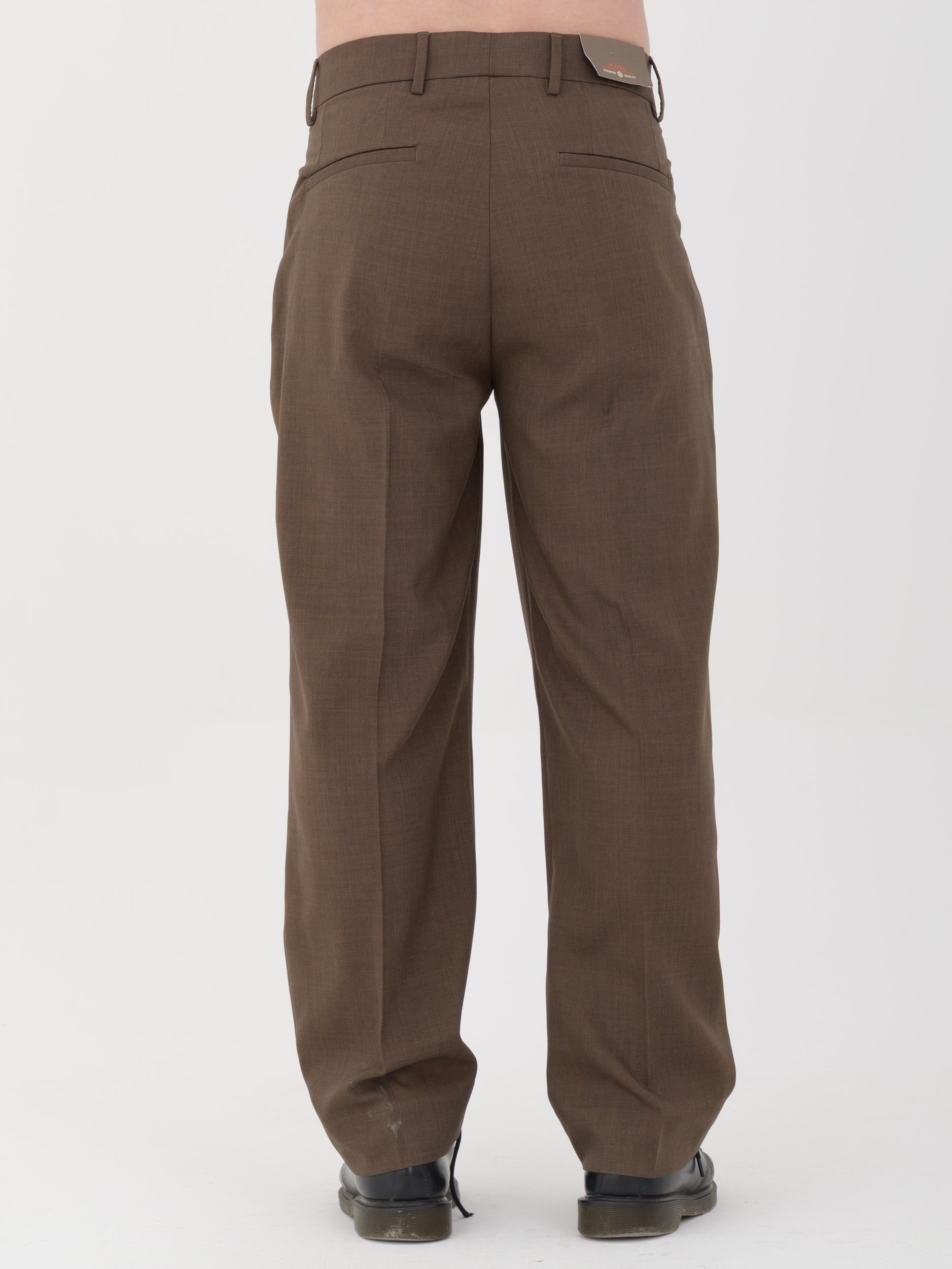 Gabardine - pantalone fondo ampio tabacco