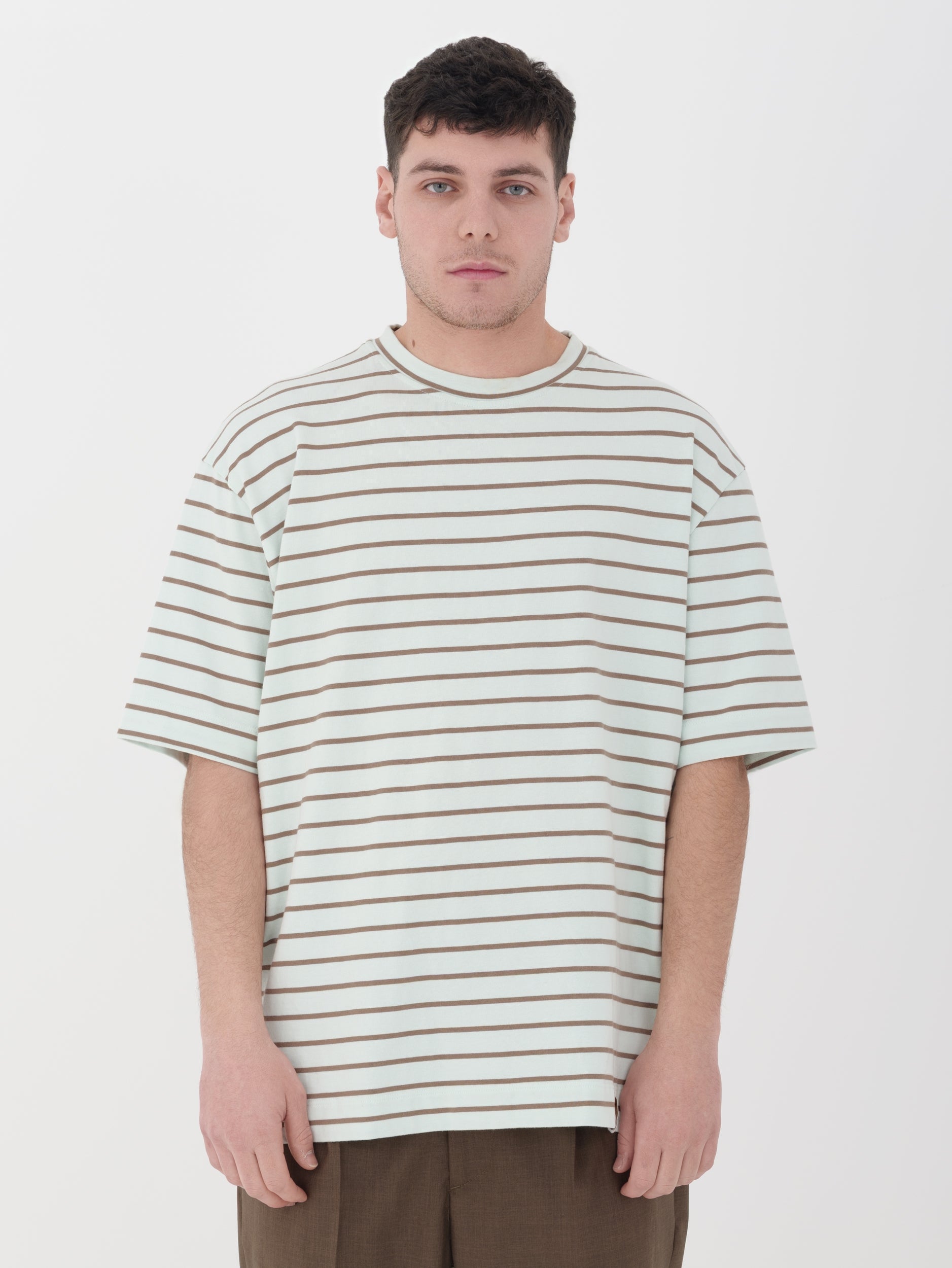 Imperial - t-shirt a righe verde acqua