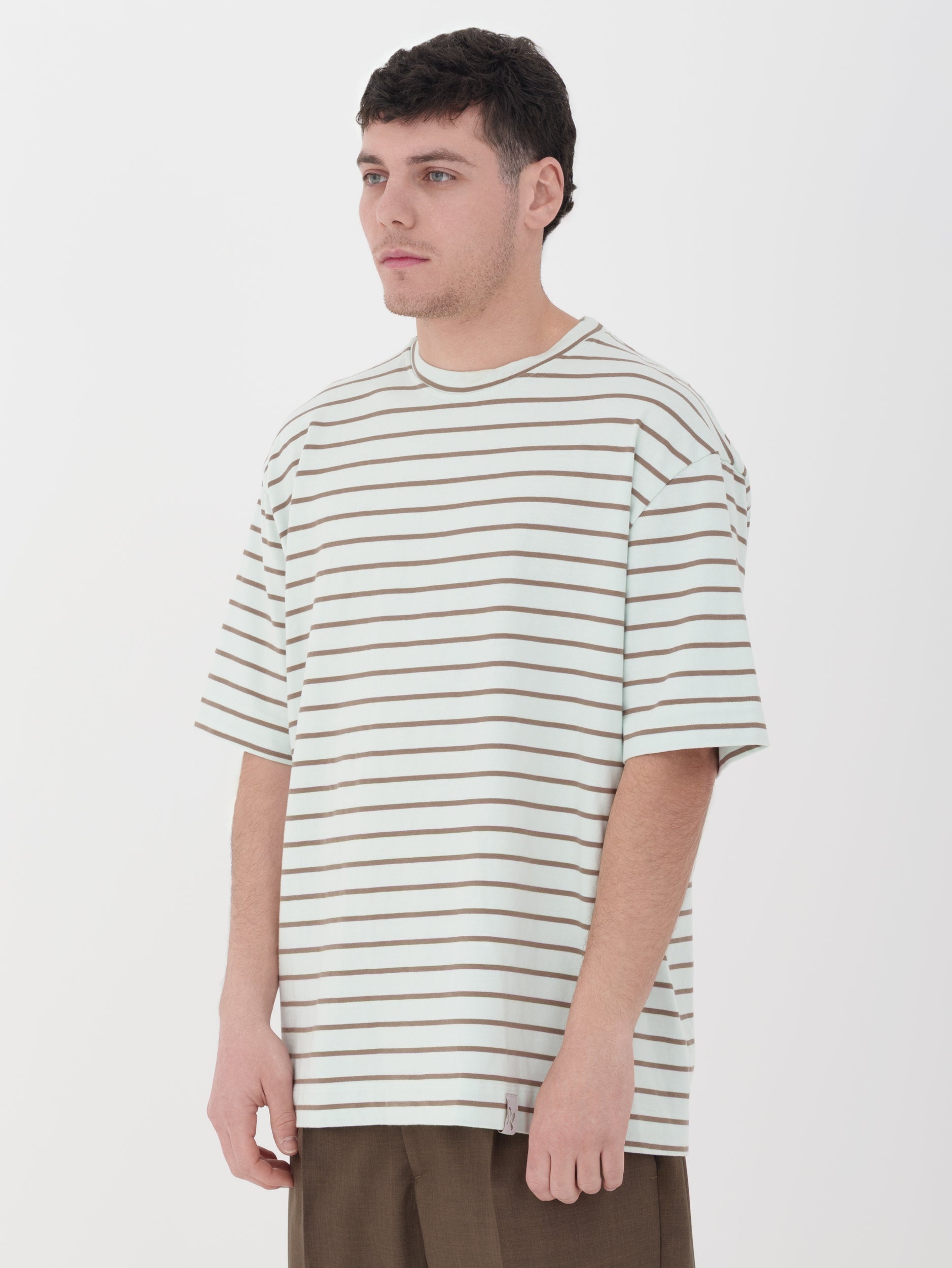 Imperial - t-shirt a righe verde acqua