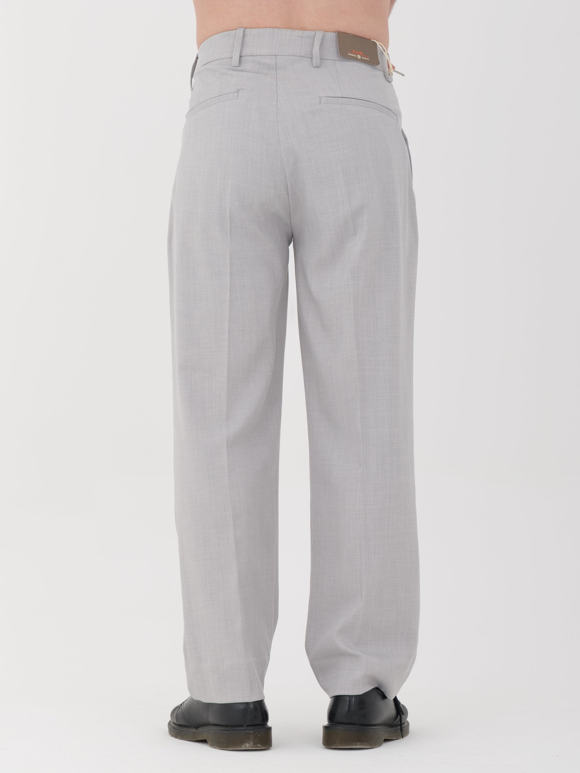 Gabardine - pantalone fondo ampio grey