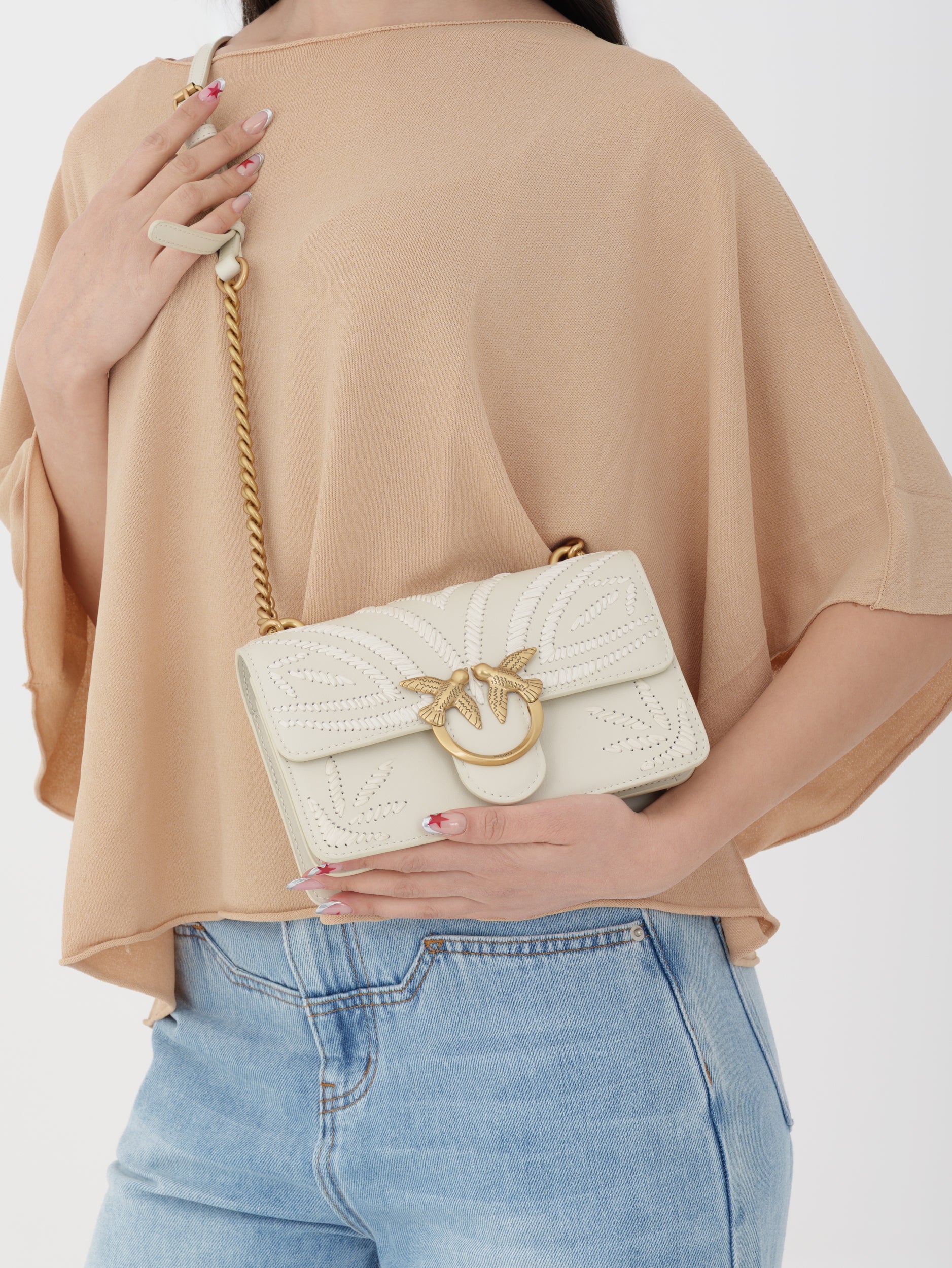 Pinko
LOVE ONE MINI - Borsa a tracolla - bianco/antique gold