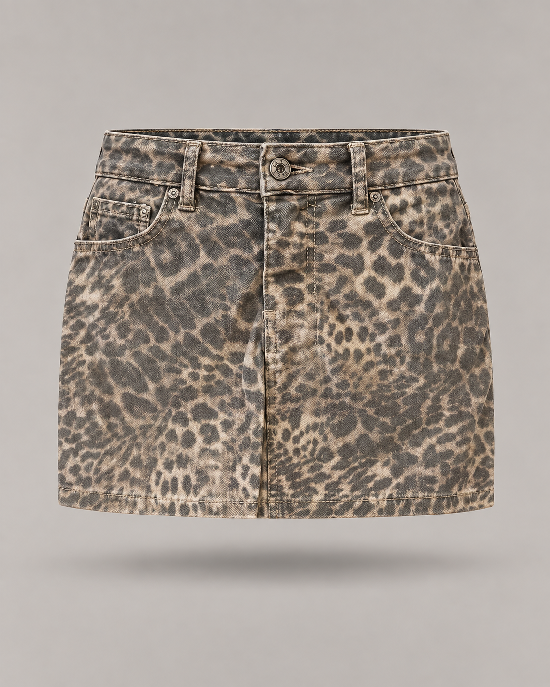 DIXIE - mini gonna animalier in denim