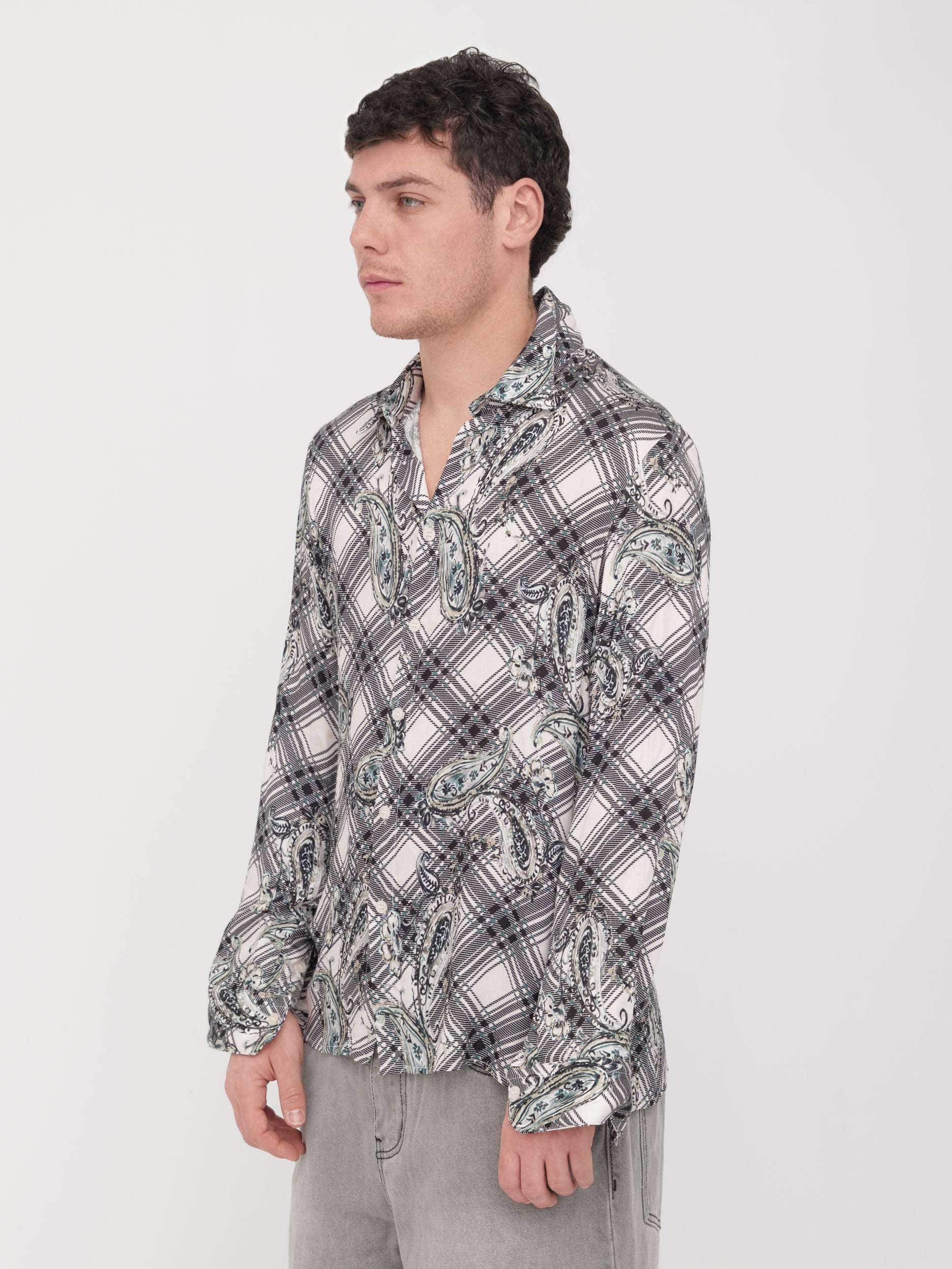 IMPERIAL - camicia fantasia black and white