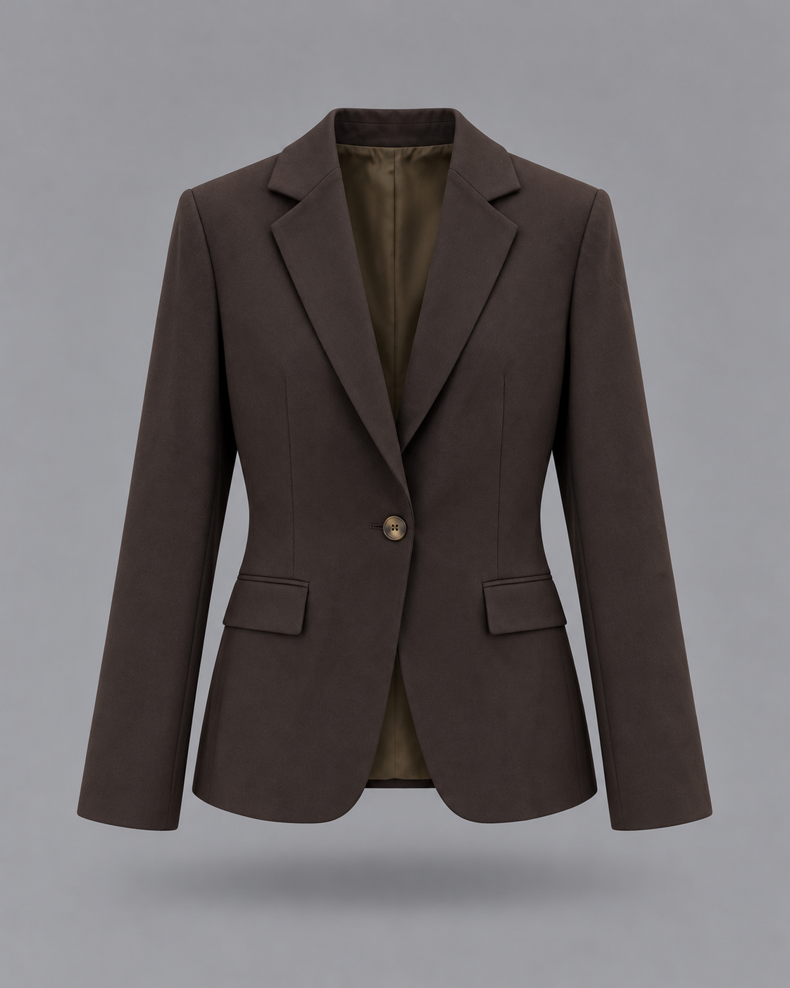 AKEP - Blazer monopetto marrone scuro