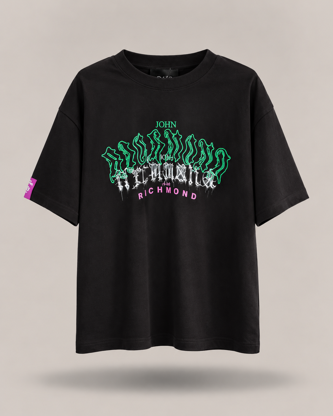 JOHN RICHMOND — T-shirt nera graphic