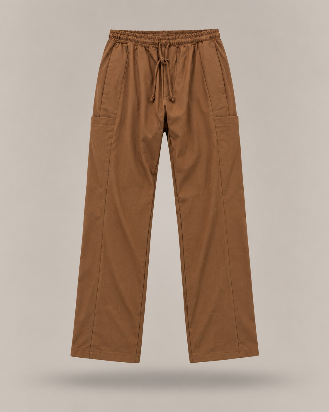 IMPERIAL - pantalone cargo con coulisse marrone
