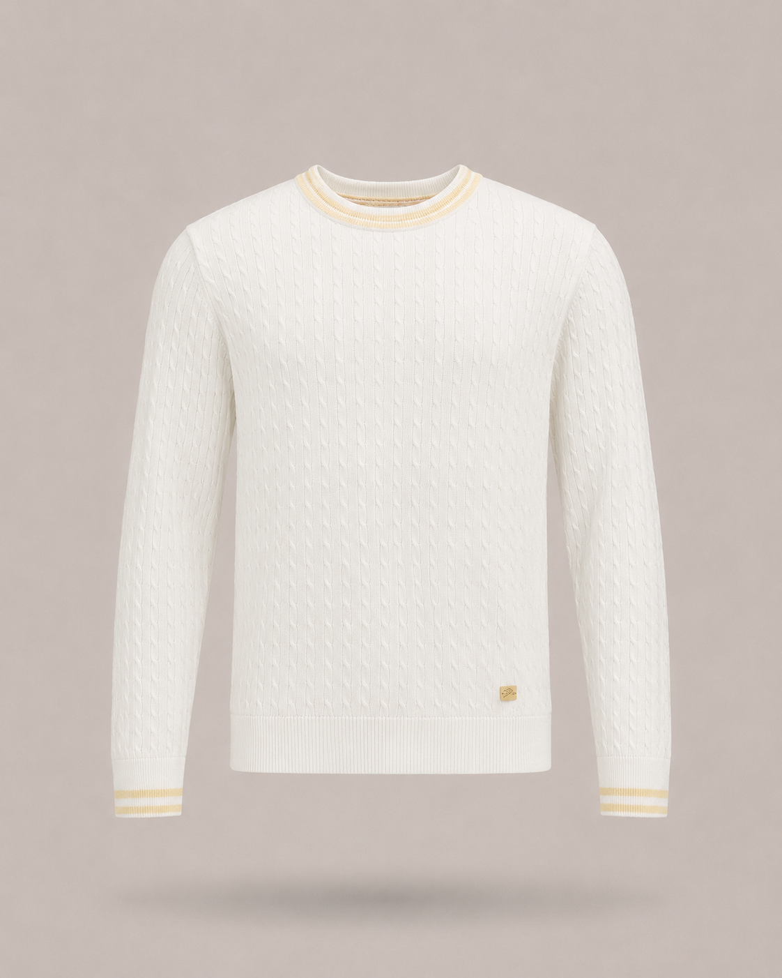 YES ZEE - pullover white & beige