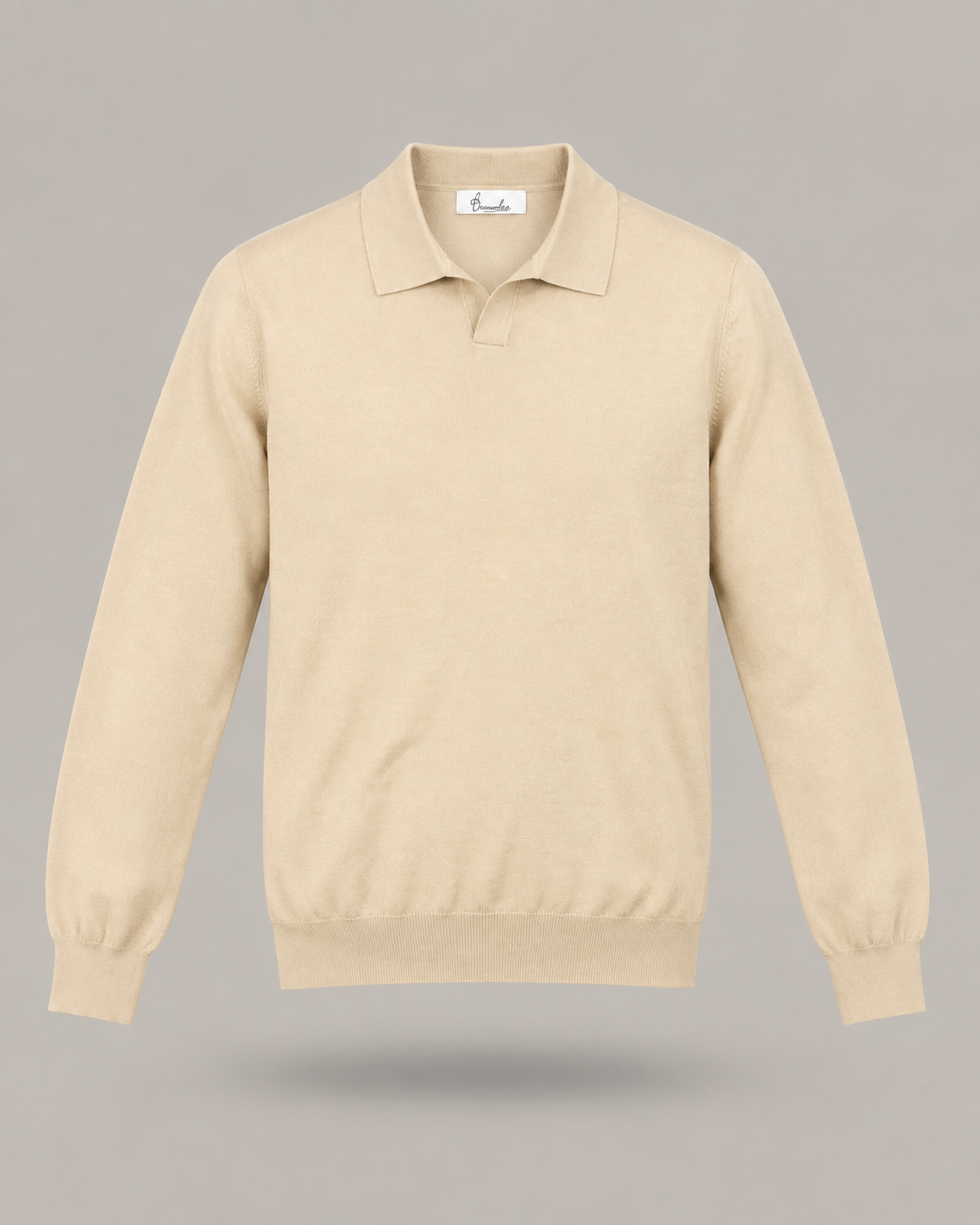 BRUNO LEONI - polo in viscosa beige