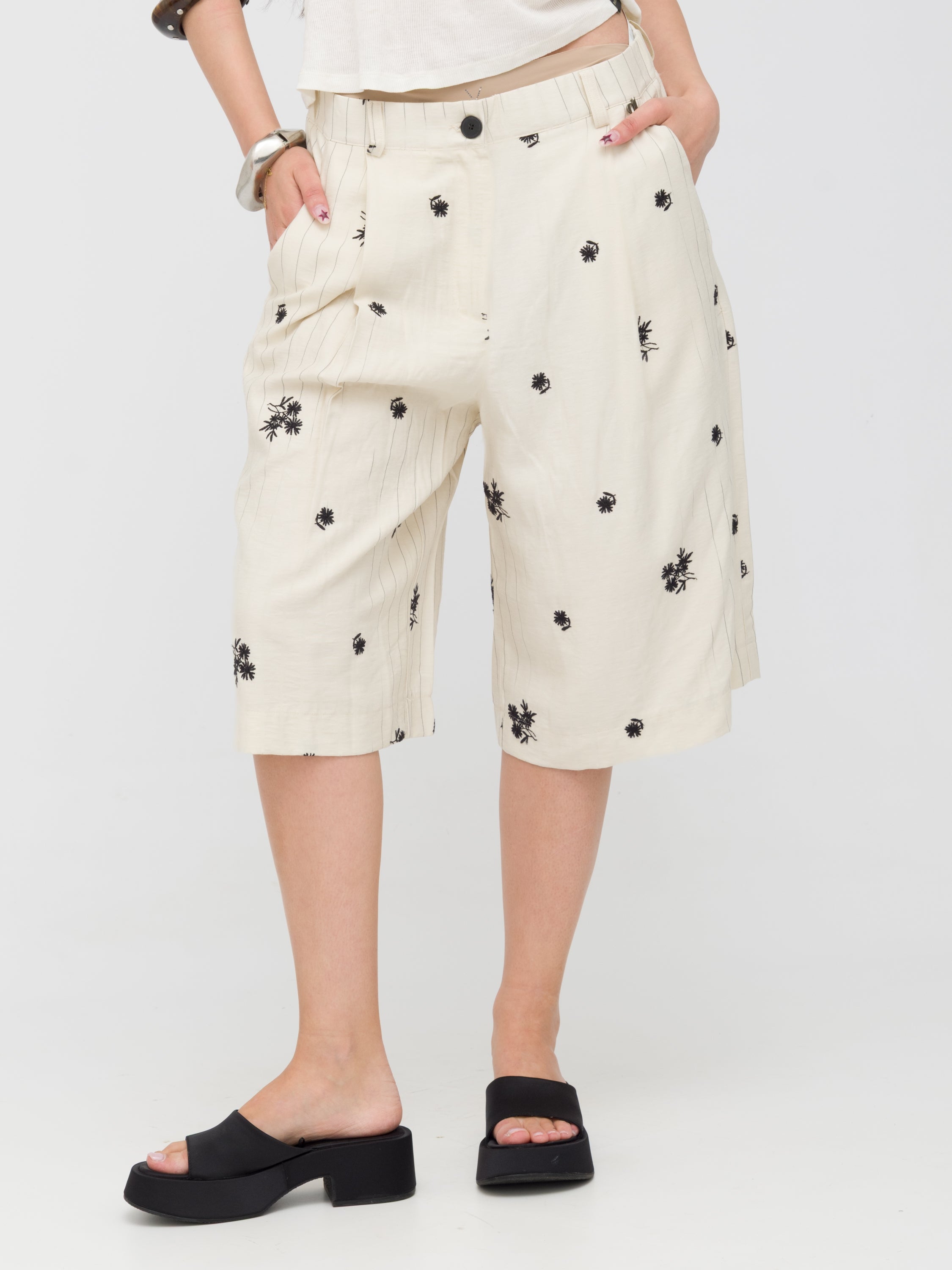 DIXIE - jorts White fantasie in black