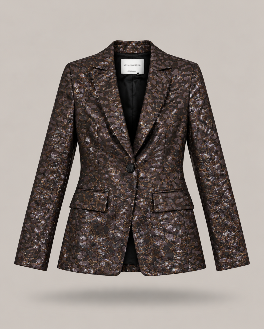 BLUMARINE - blazer in tessuto metallizzato