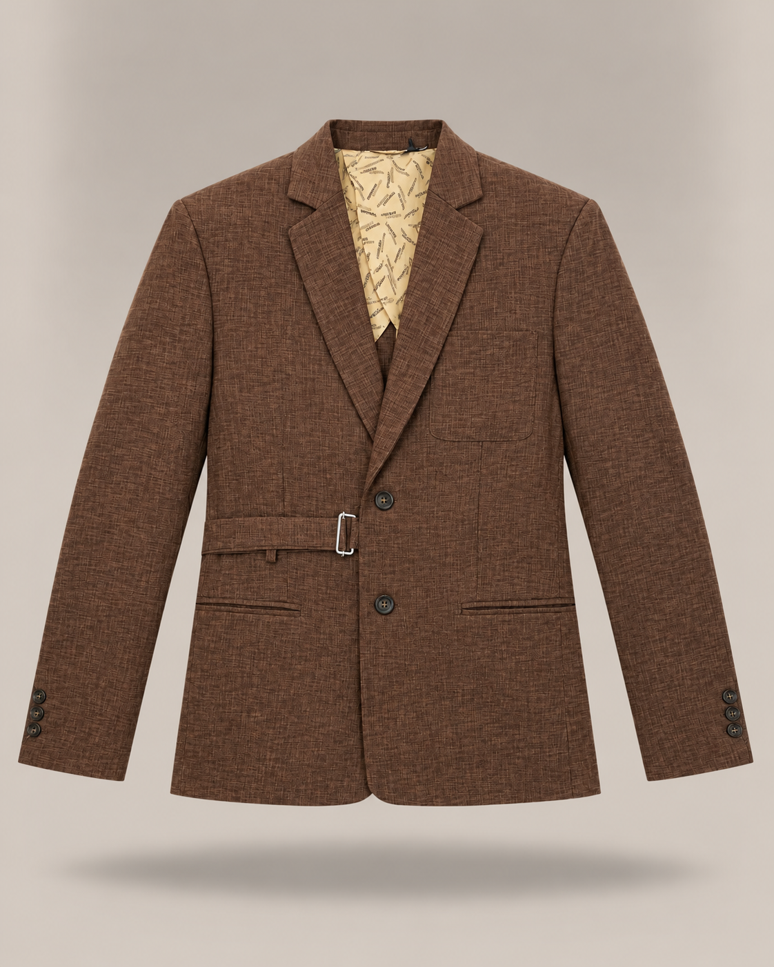 IMPERIAL - blazer marrone con cinturino