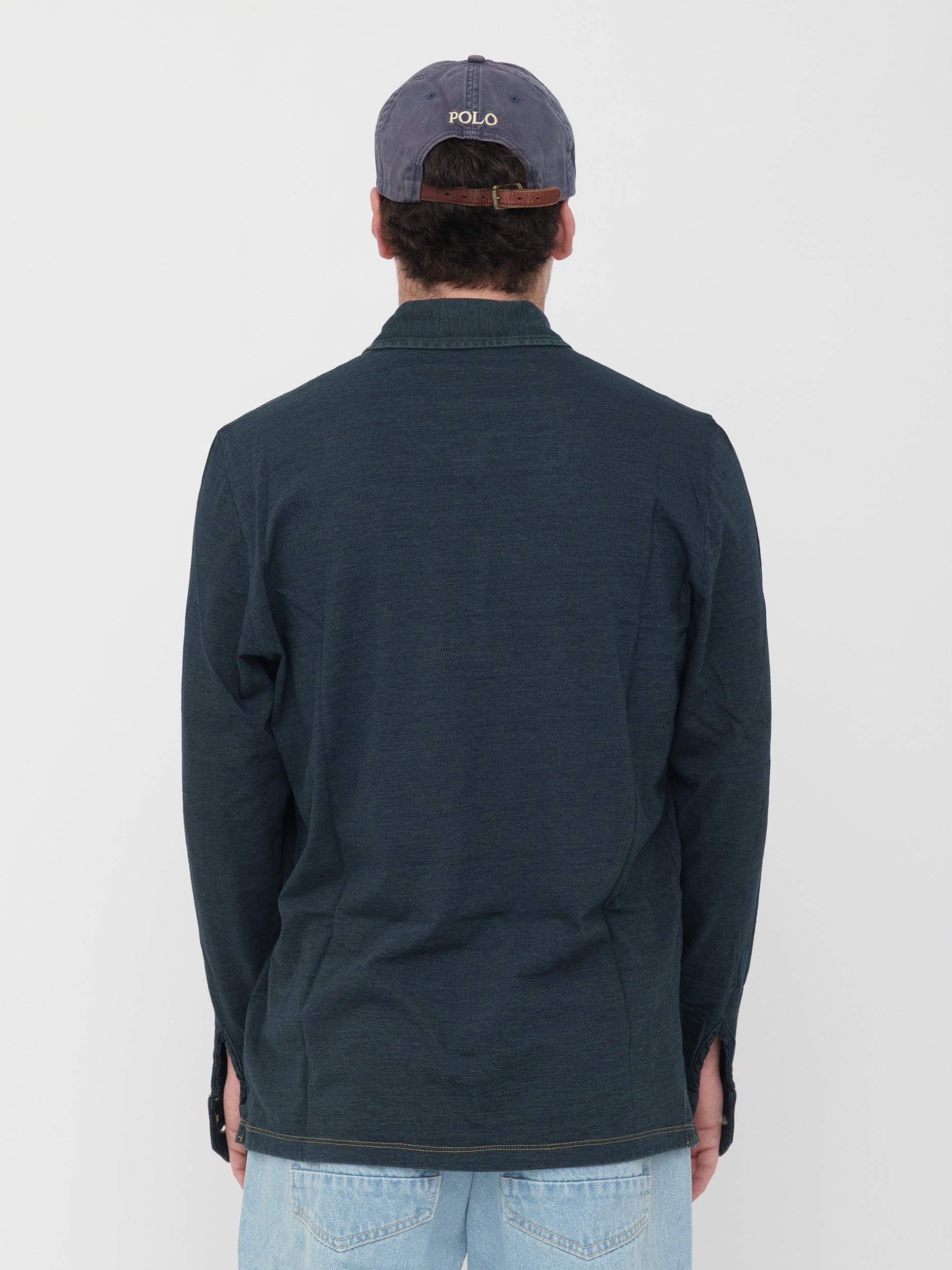 H953 - Polo longsleeve blu