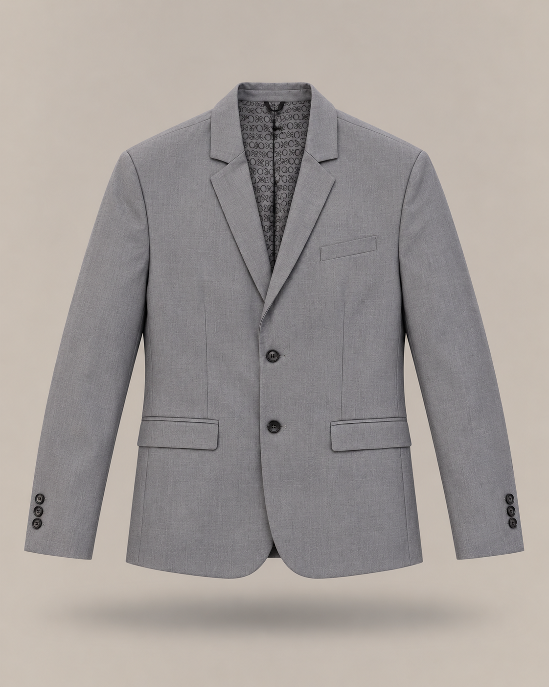 IMPERIAL- blazer grigio monopetto da uomo con chiusura a due bottoni