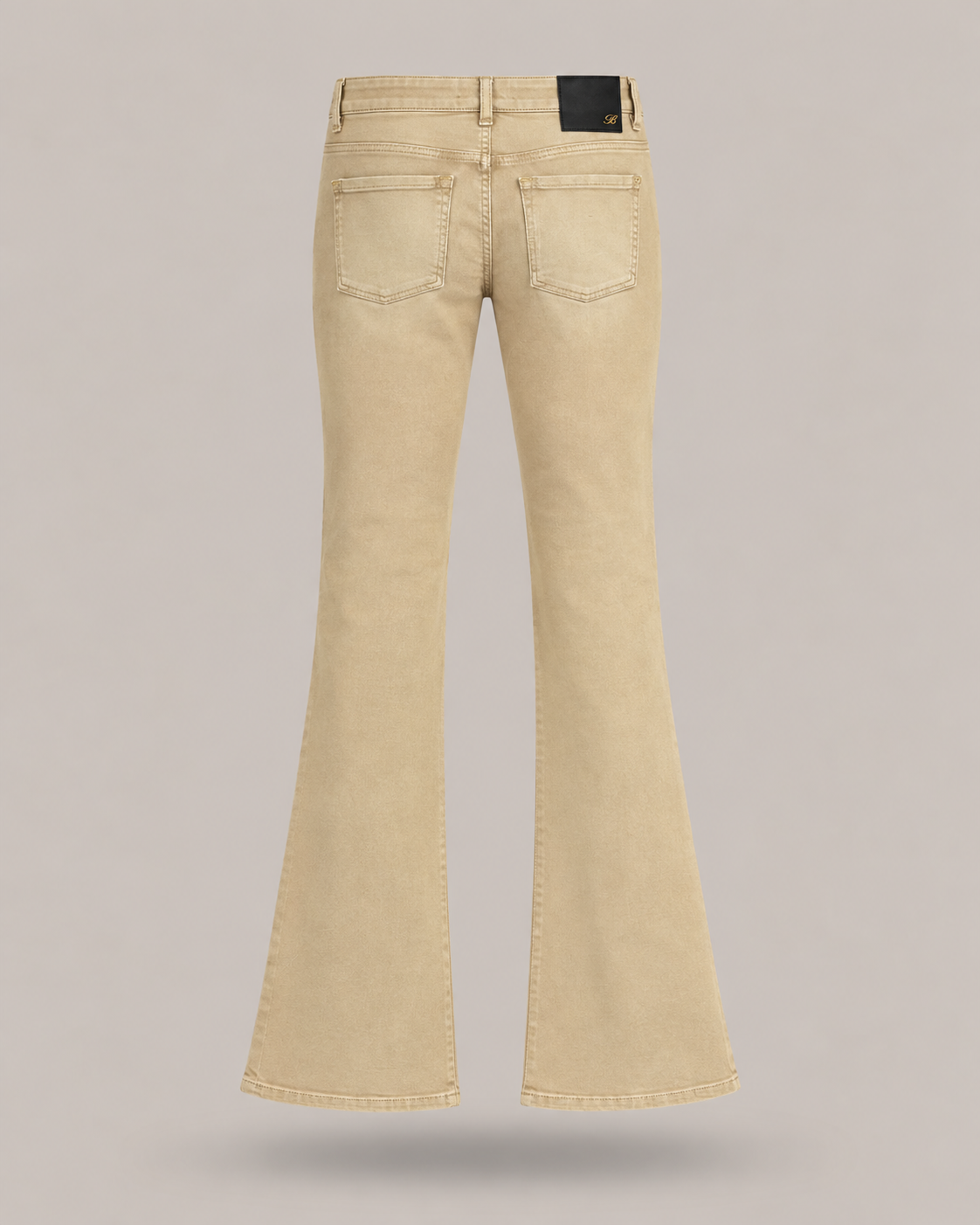 BLUMARINE - pantalone a zampa beige