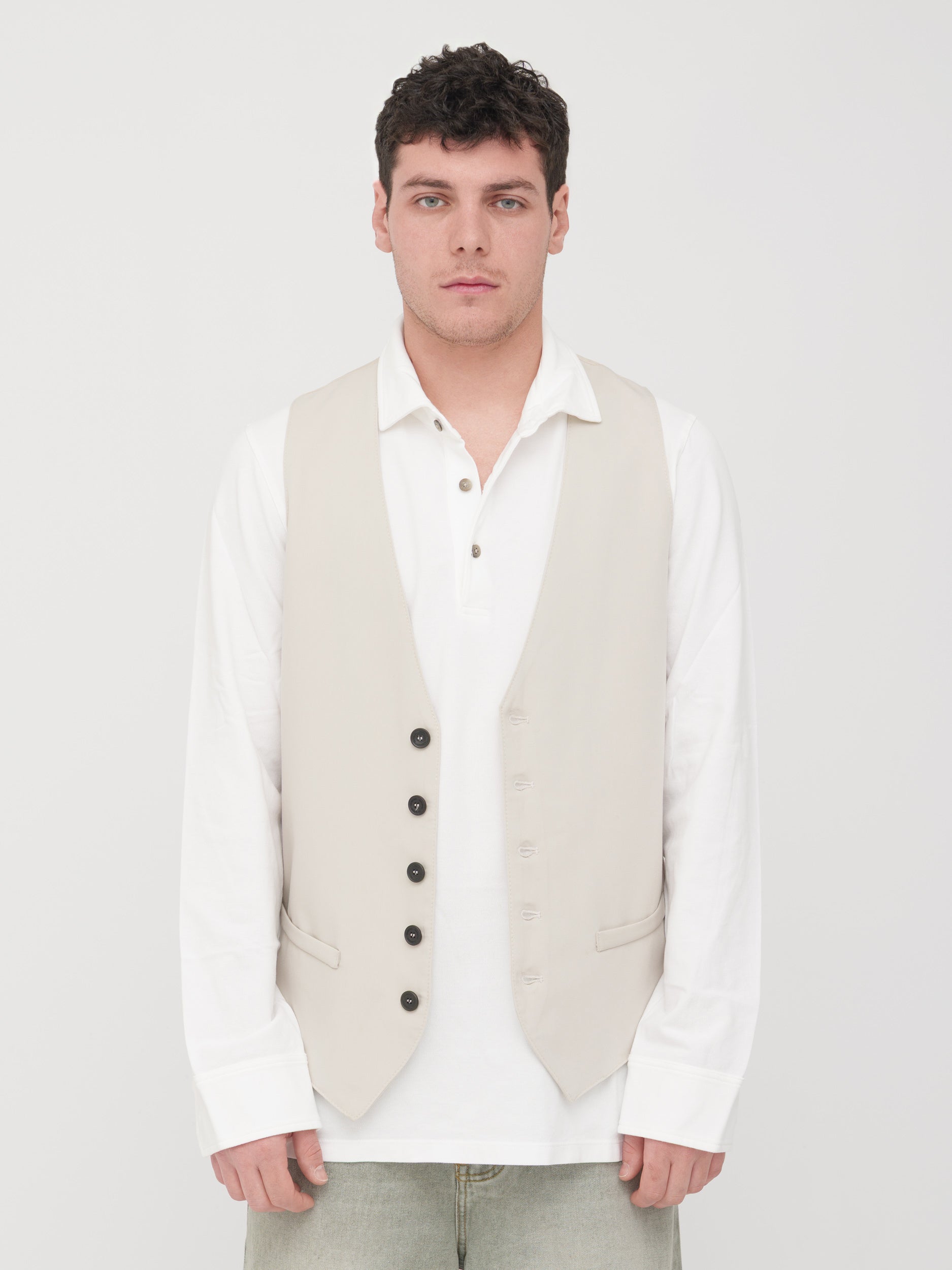 IMPERIAL - gilet white cream