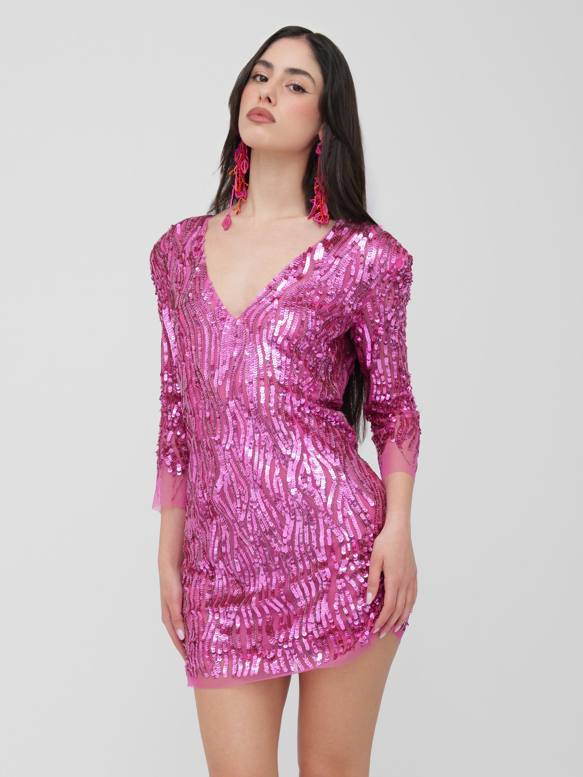BLUGIRL | BLUMARINE  - mini dress con spalline e paillettes