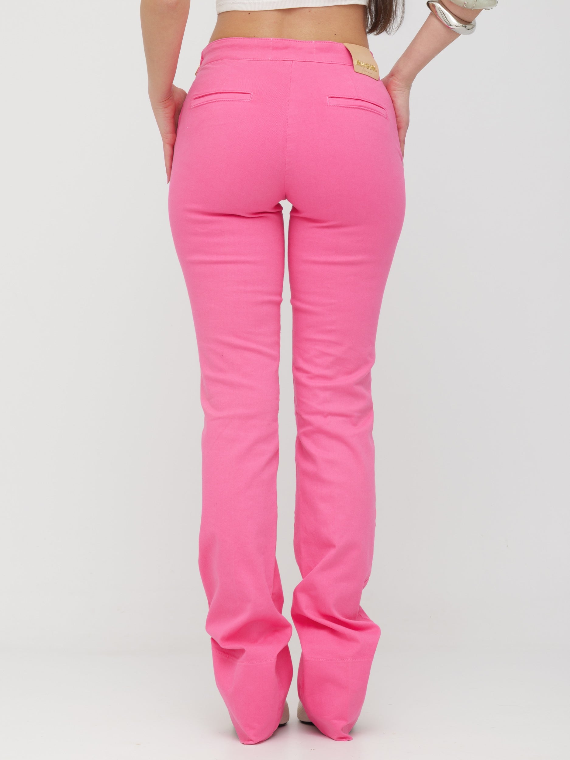 BLUGIRL | BLUMARINE - pantaloni a zampa d’elefante fucsia
