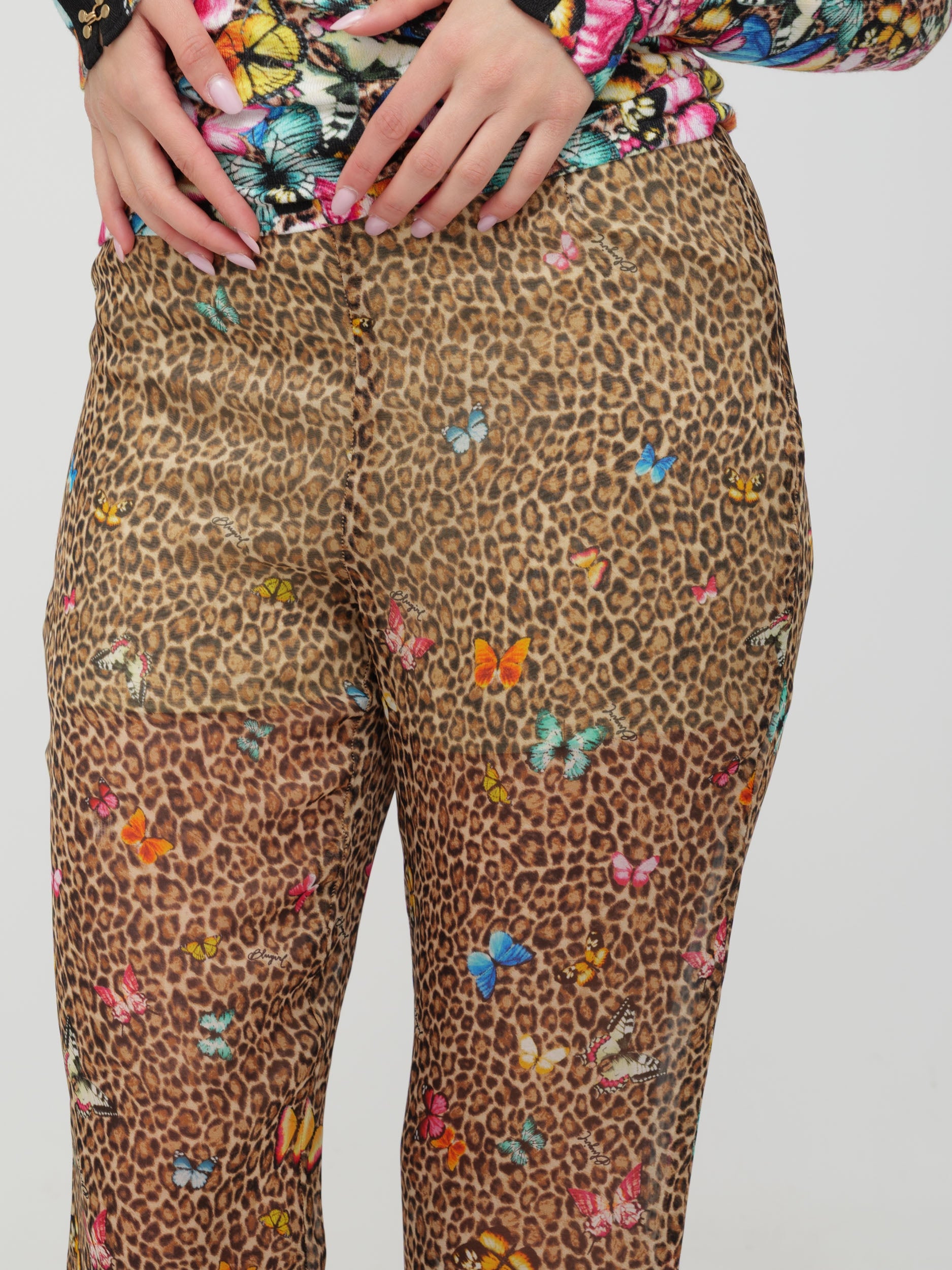 BLUGIRL | BLUMARINE - pantalone wide leg fantasia animalier