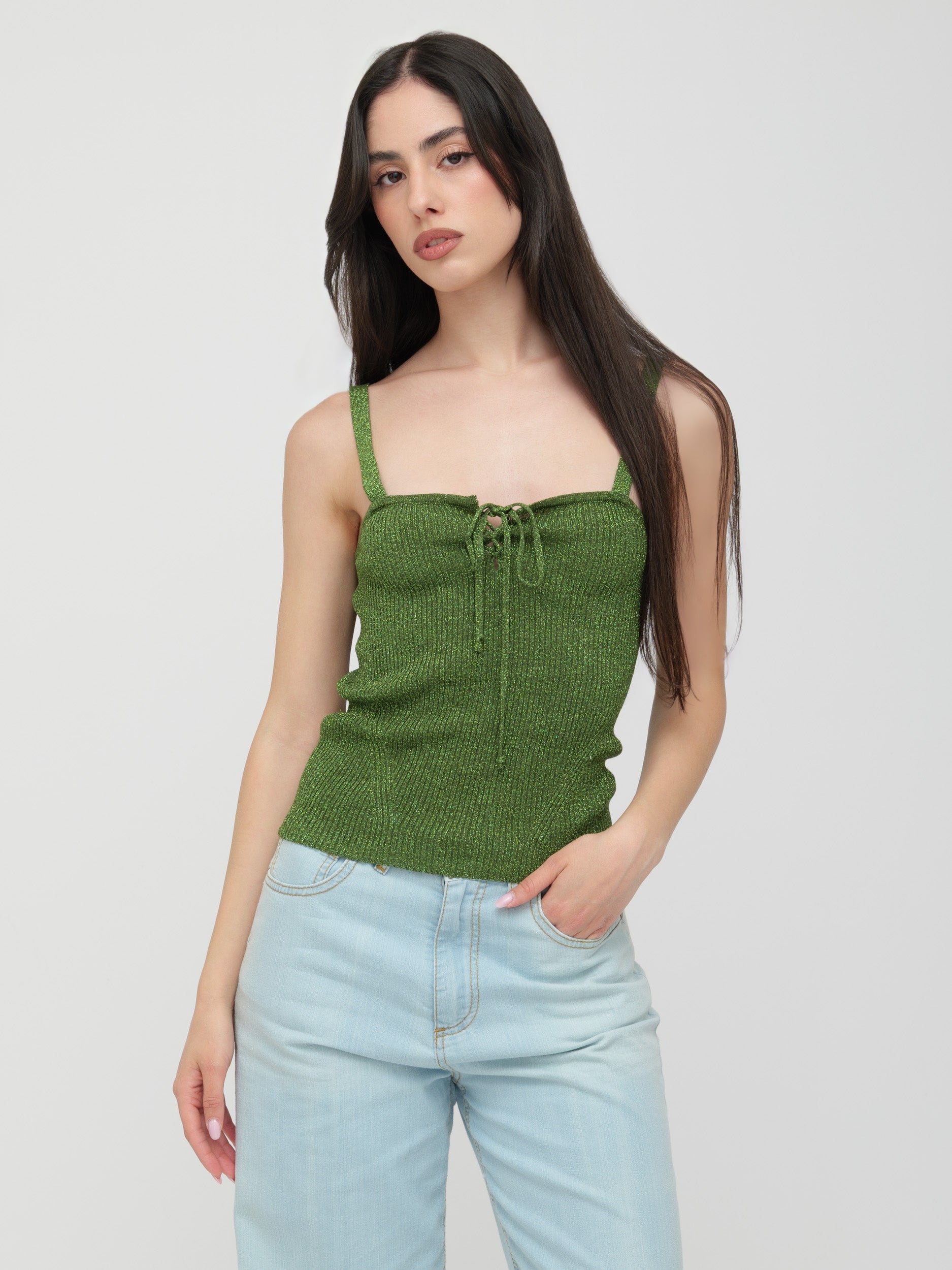 LUI-JO - top corto in maglia