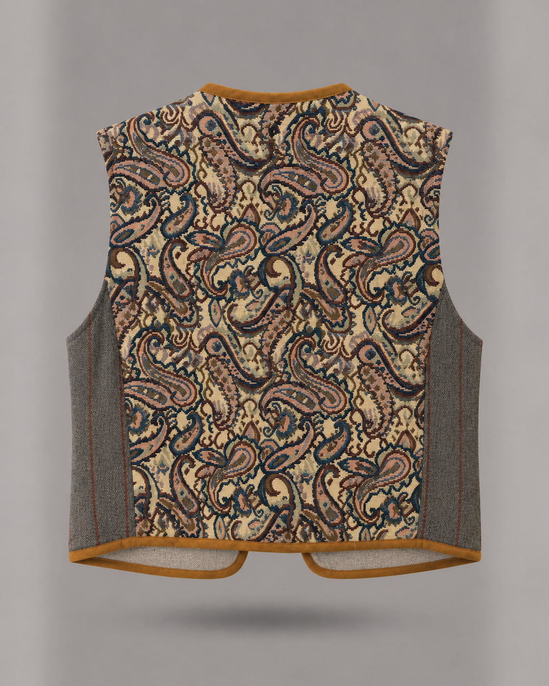 DIXIE - gilet gessato con dettagli tapestry
