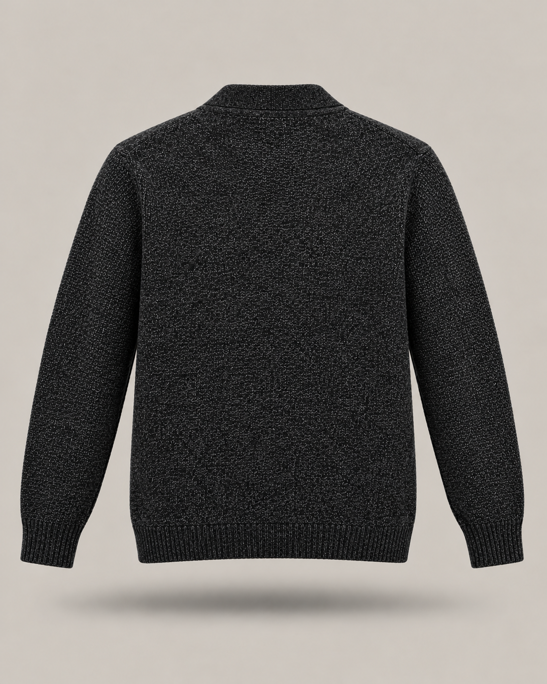 DANIELE ALESSANDRINI - Cardigan antracite mélange con scollo a V e tasche