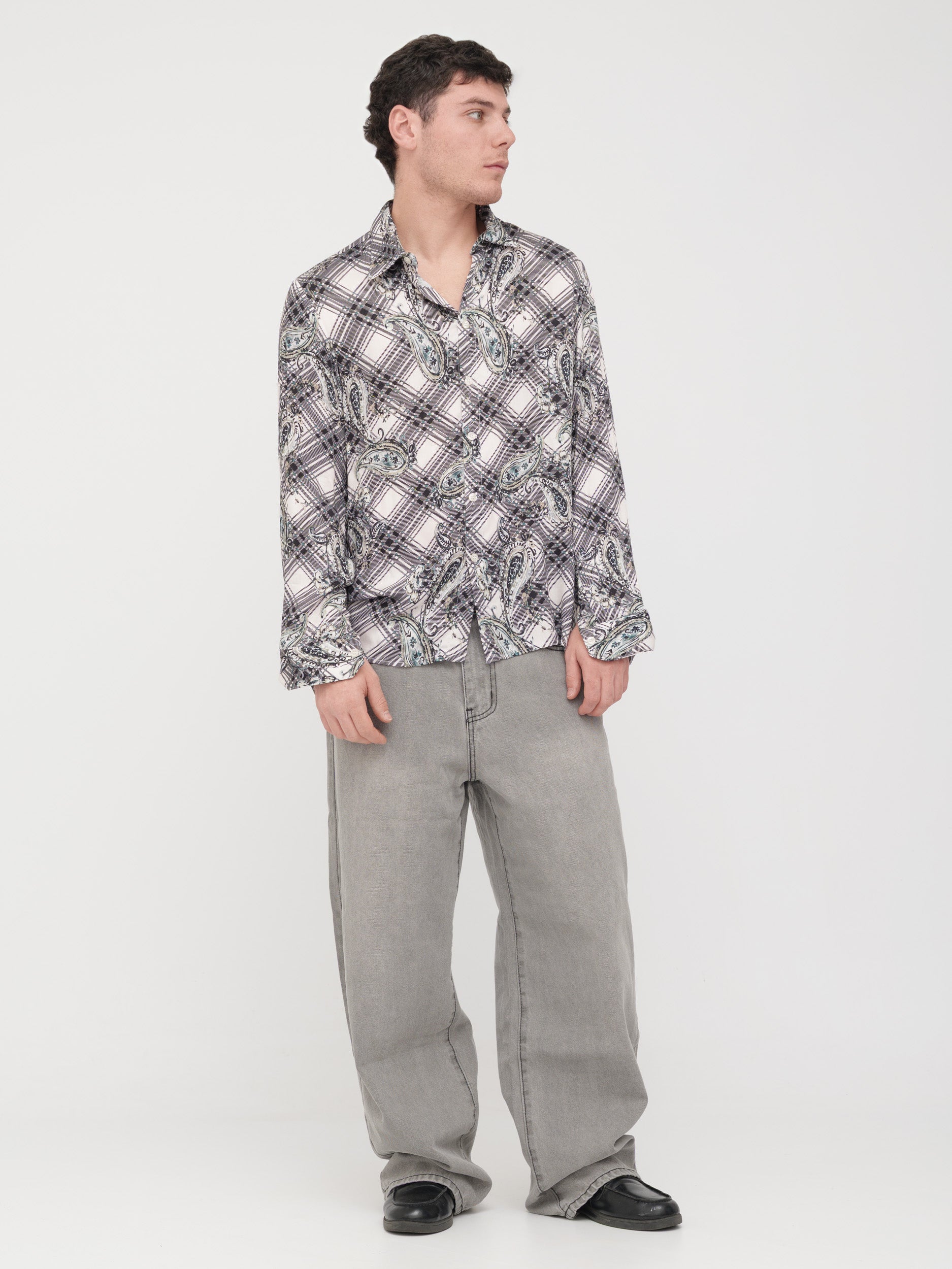 IMPERIAL - camicia fantasia black and white