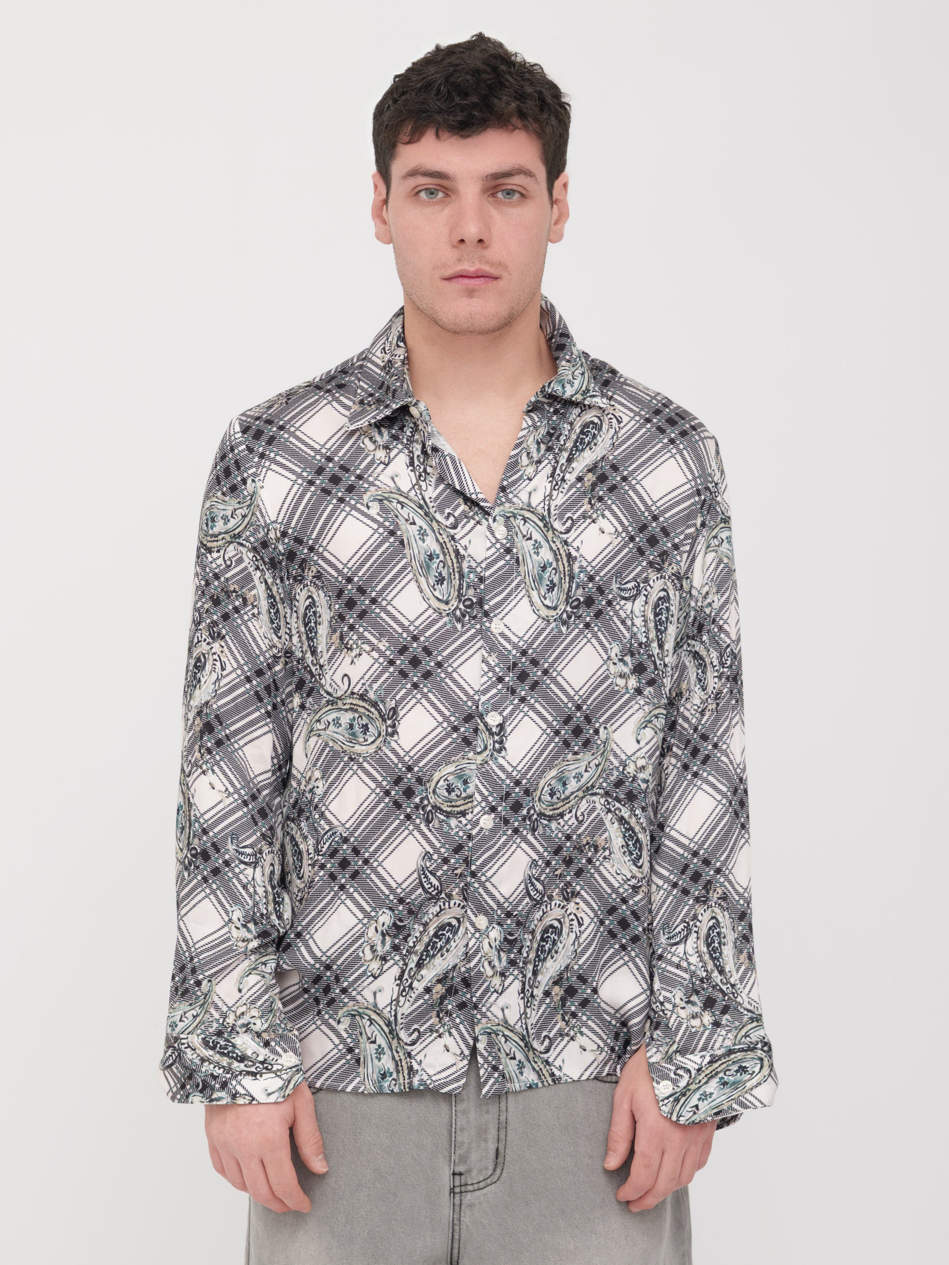 IMPERIAL - camicia fantasia black and white
