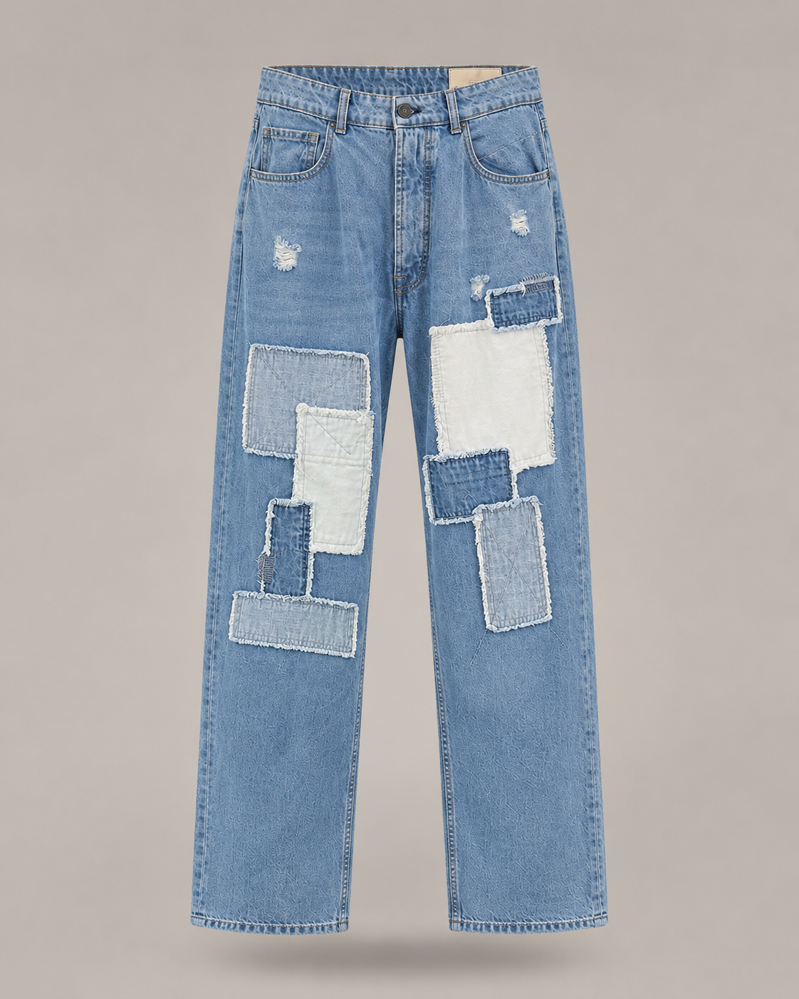IMPERIAL - jeans denim wide leg con patch