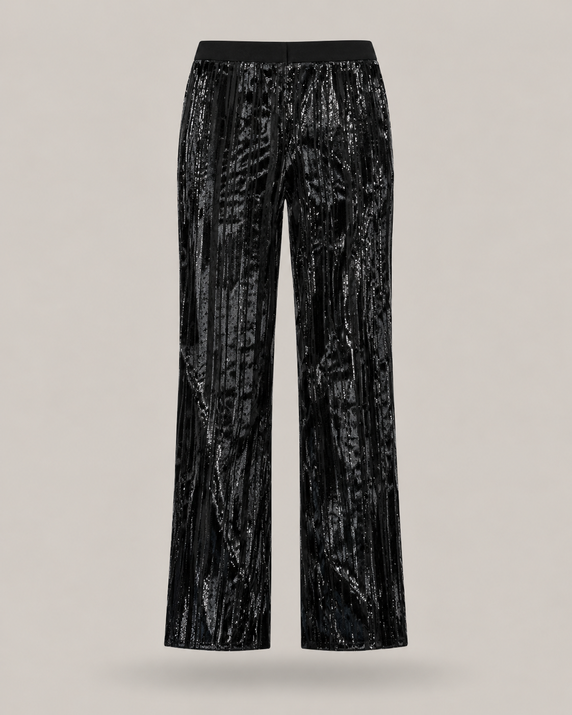BLUMARINE - pantalone wide leg nero dettagli satinati