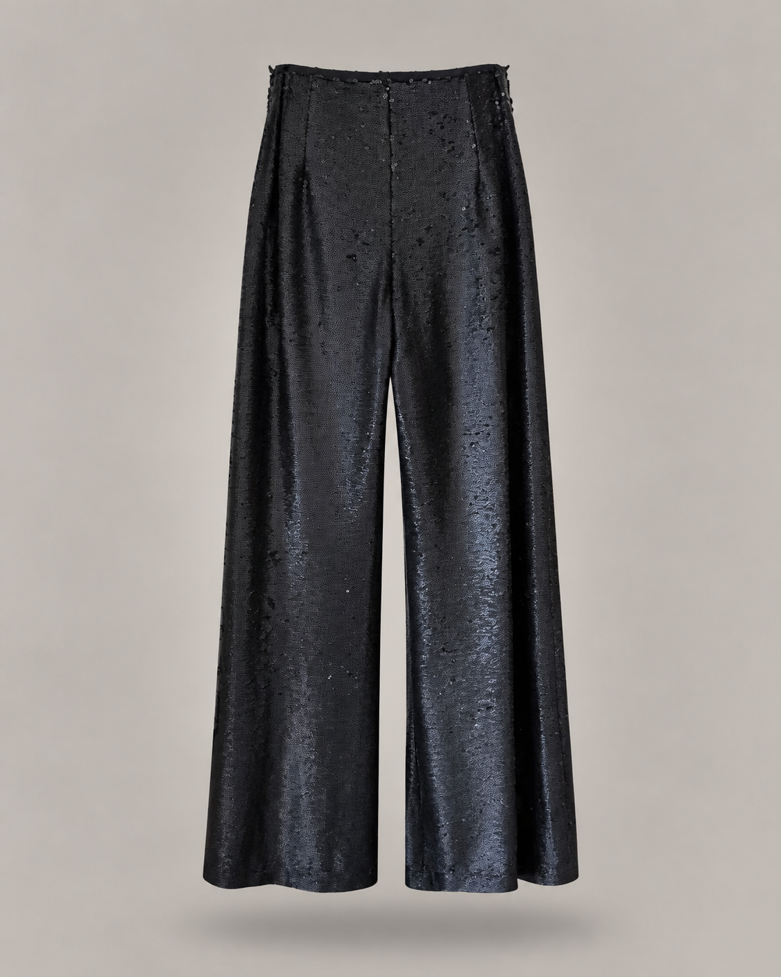 BLUMARINE - pantalone wide leg paillettes
