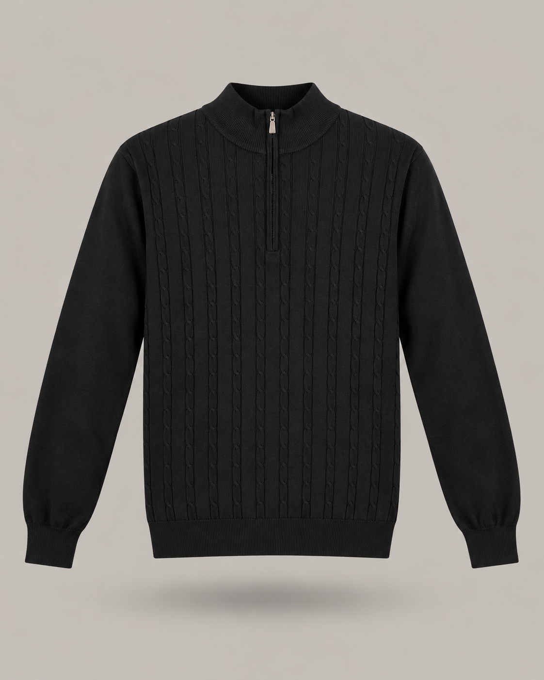 BRUNO LEONI - pullover nero in viscosa con cerniera