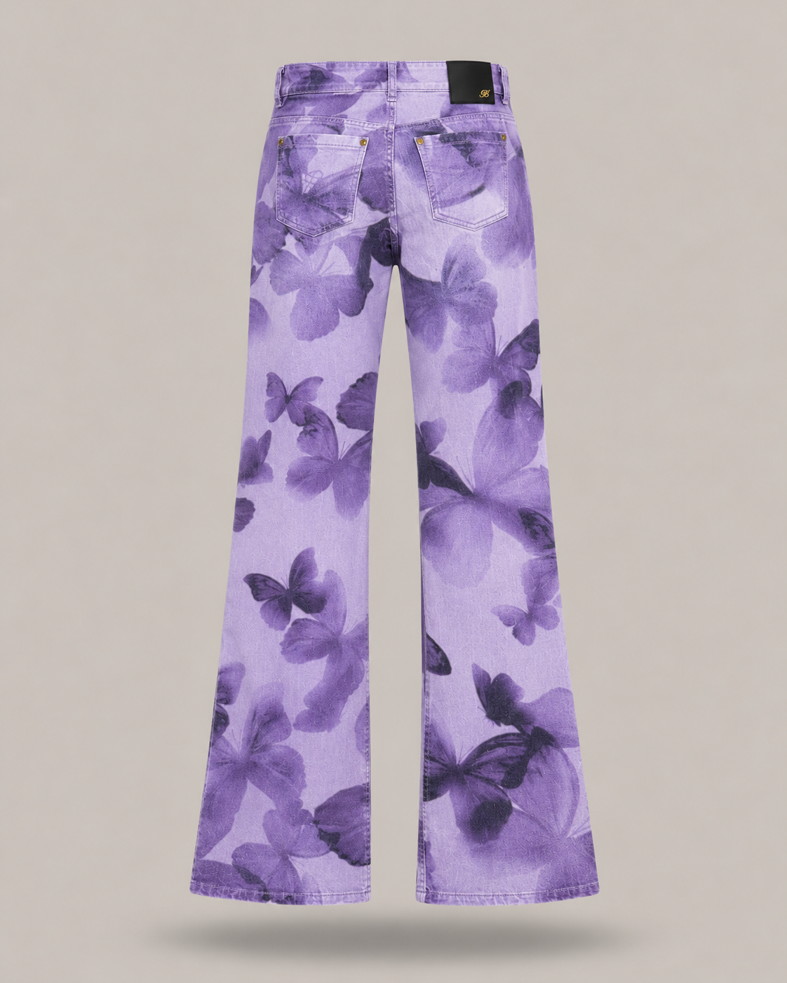 BLUMARINE - jeans wide leg motivo floreale