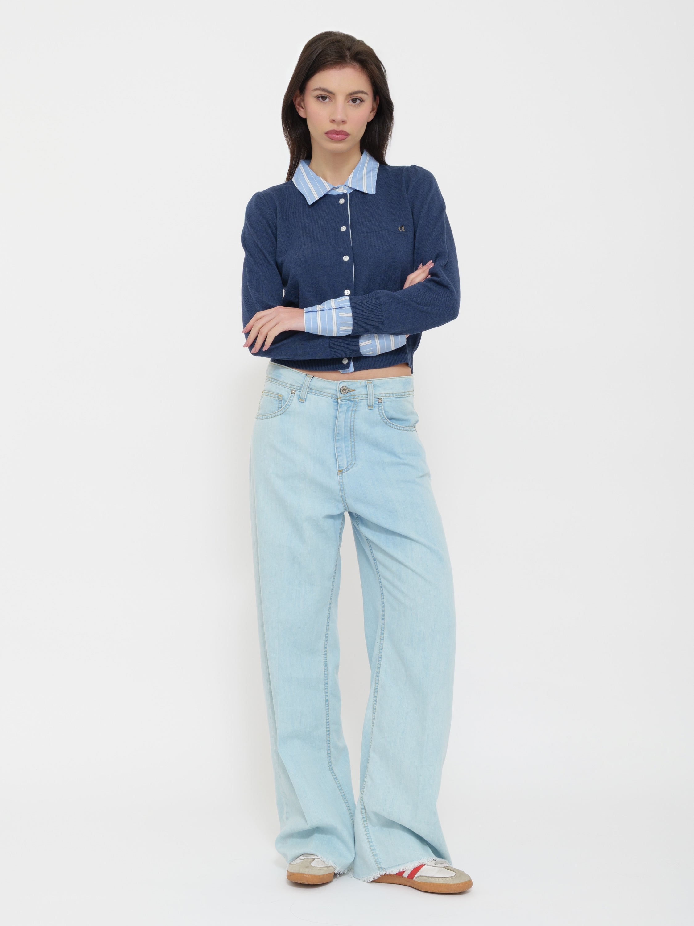 Pullover dettaglio camicia Dixie