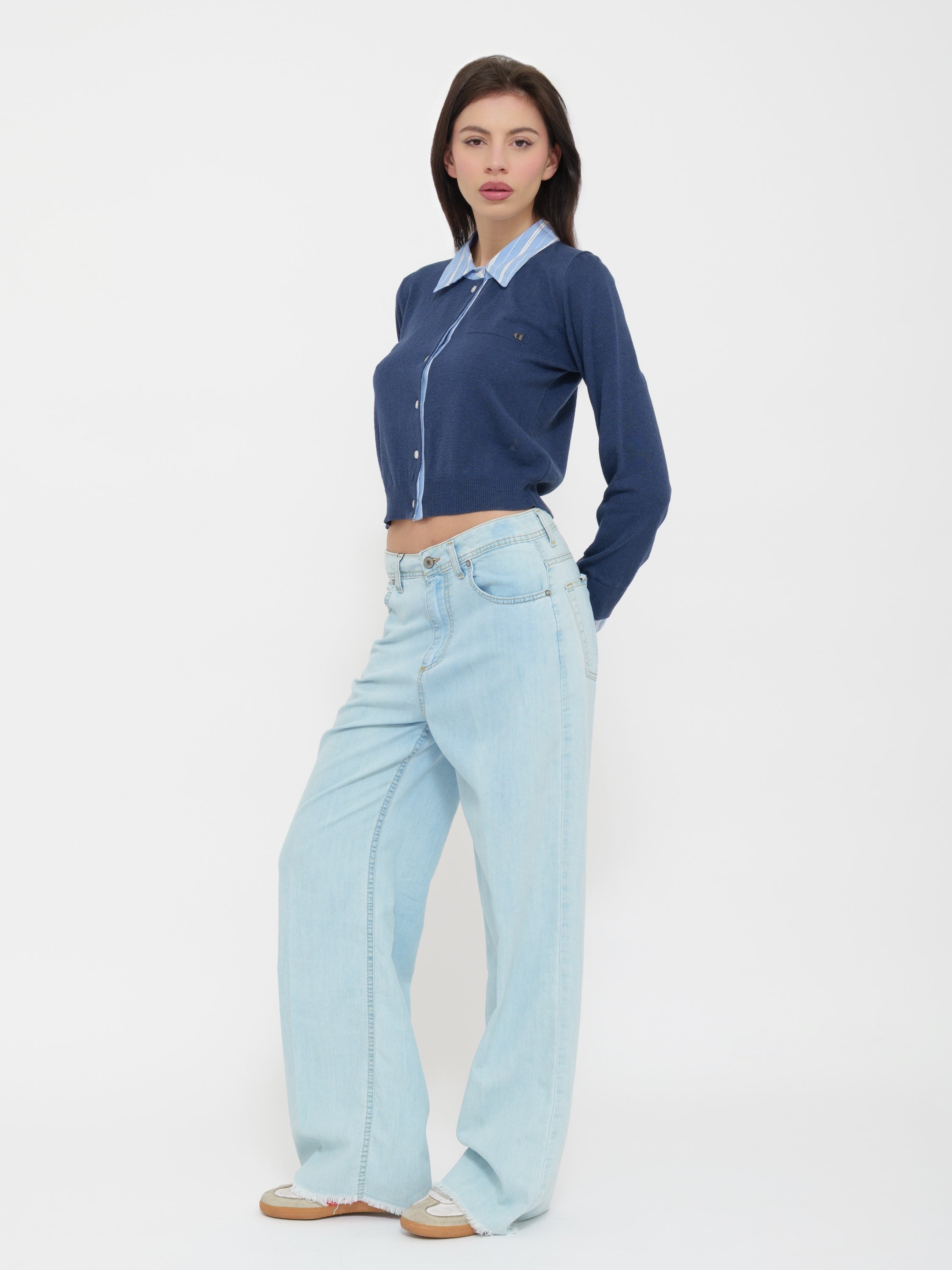 Pullover dettaglio camicia Dixie