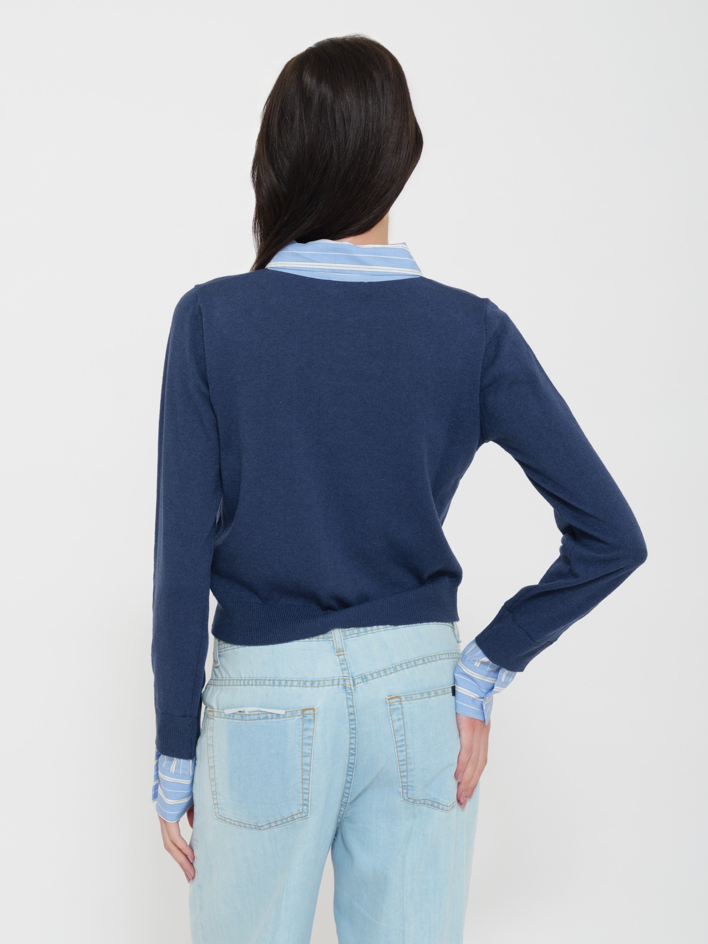 Pullover dettaglio camicia Dixie