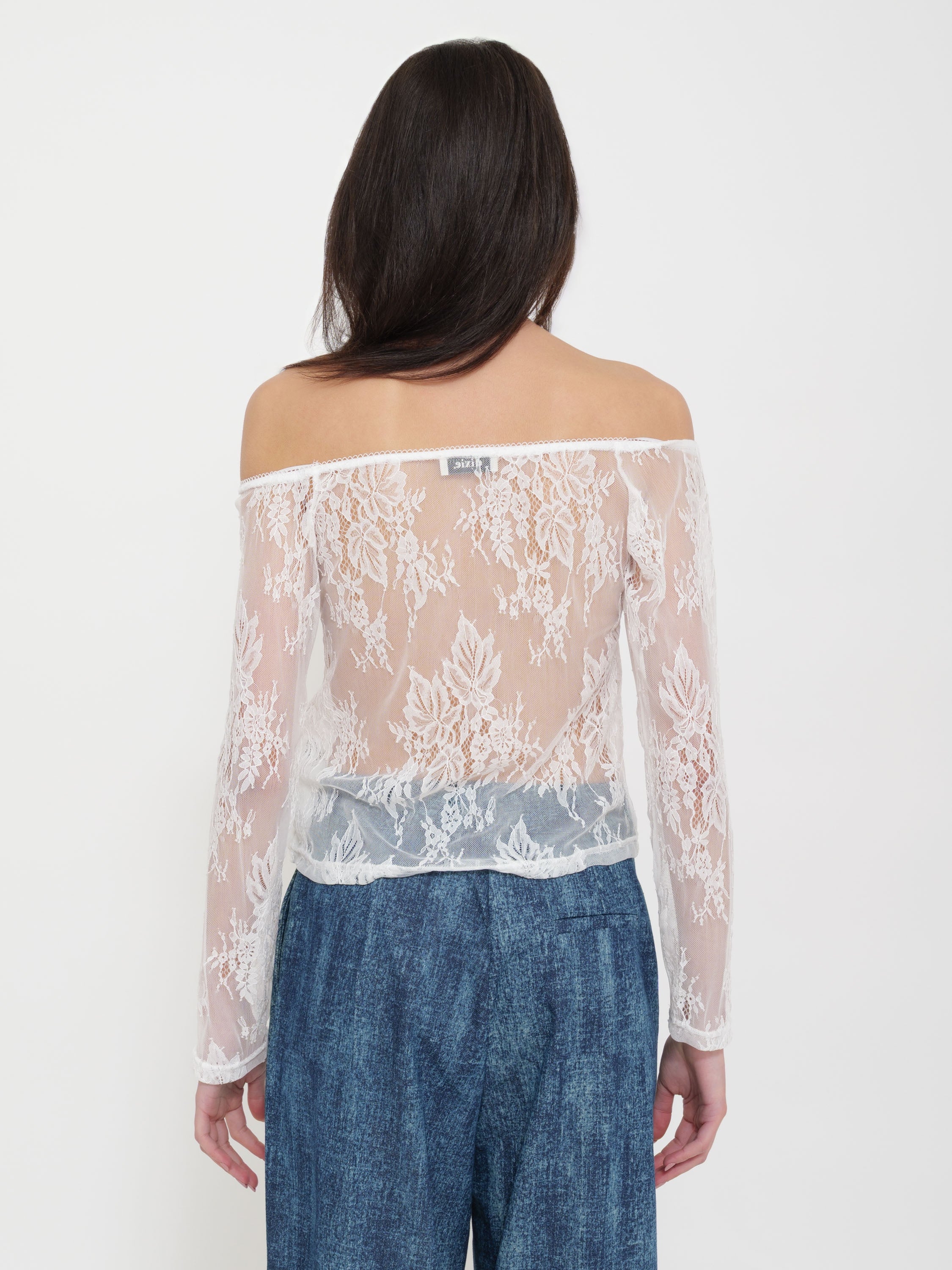 Maglia in pizzo maniche lunghe dixie