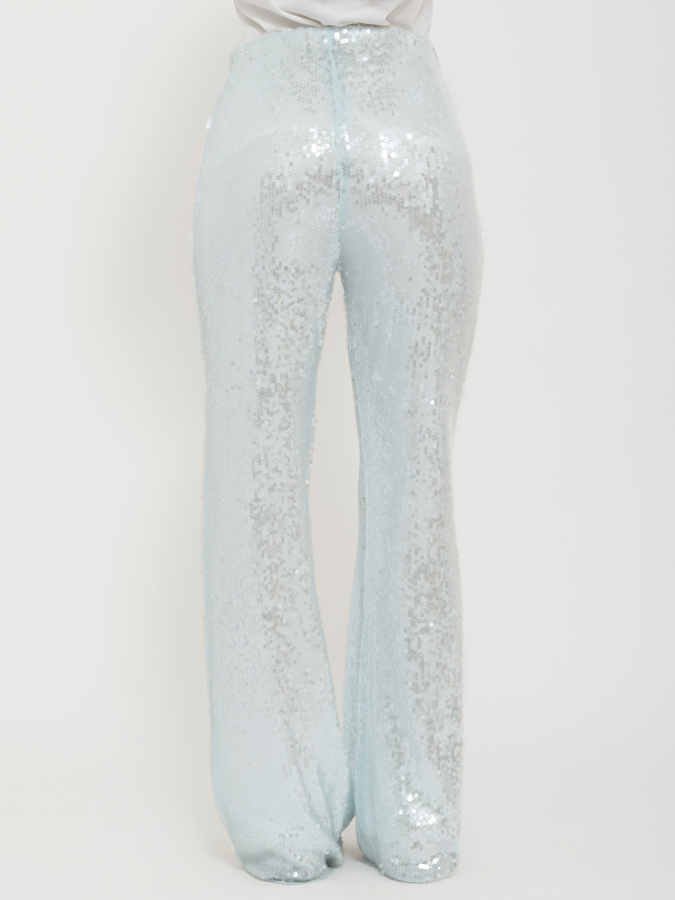Pantalone paillettes fondo largo haveone
