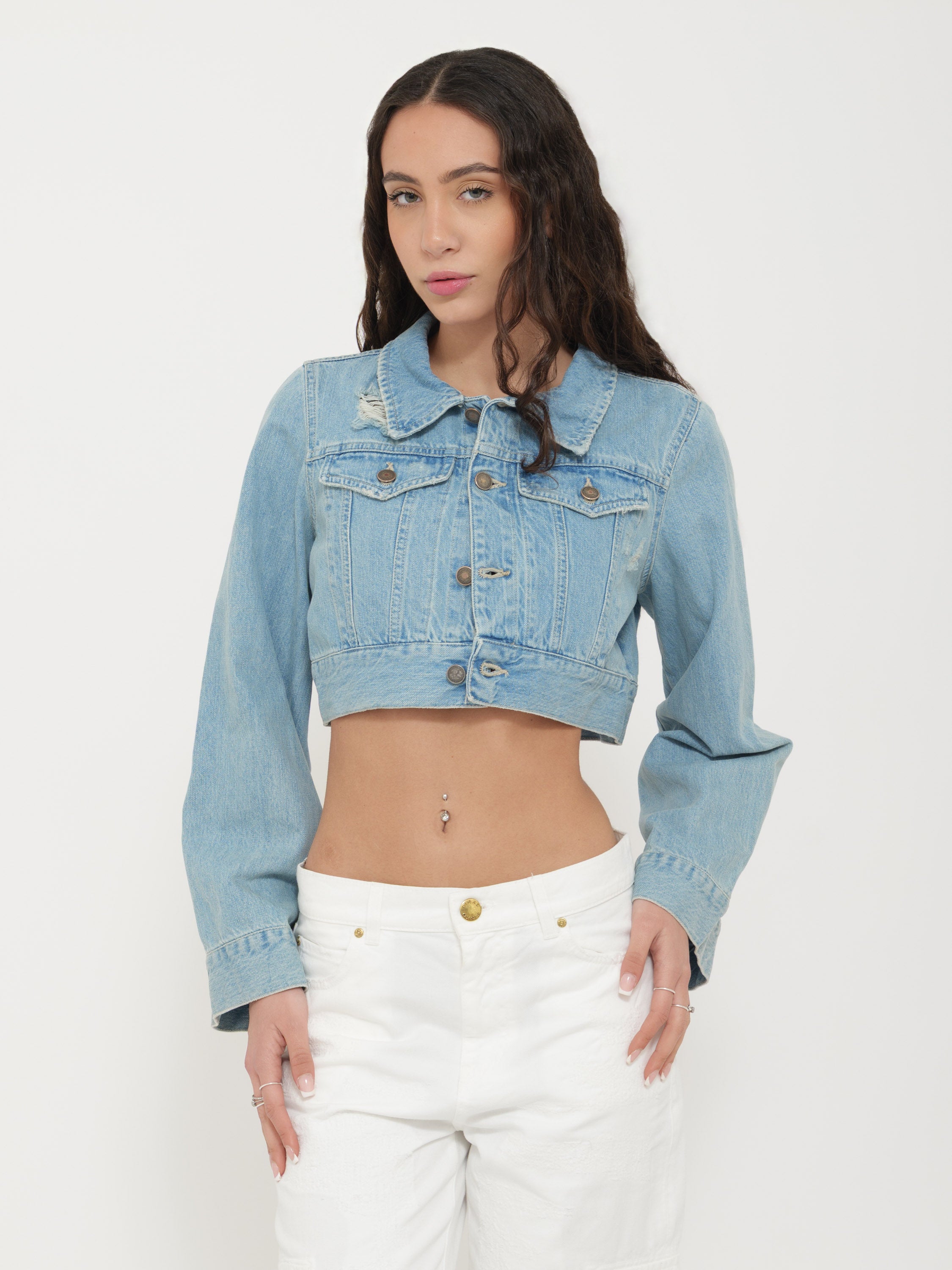 Giacca in denim corta motel