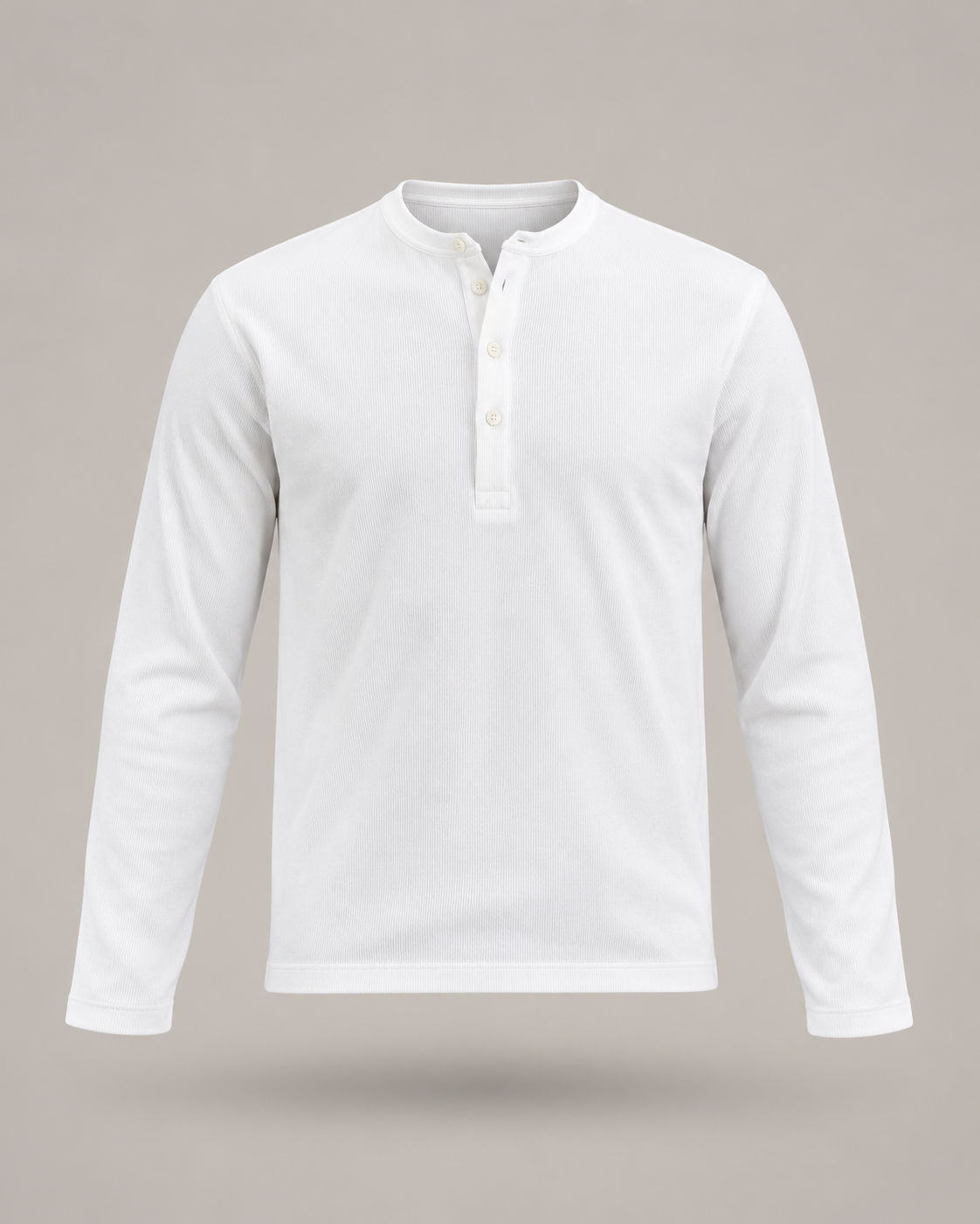 JUST WEST - Long Sleeve Henley Shir