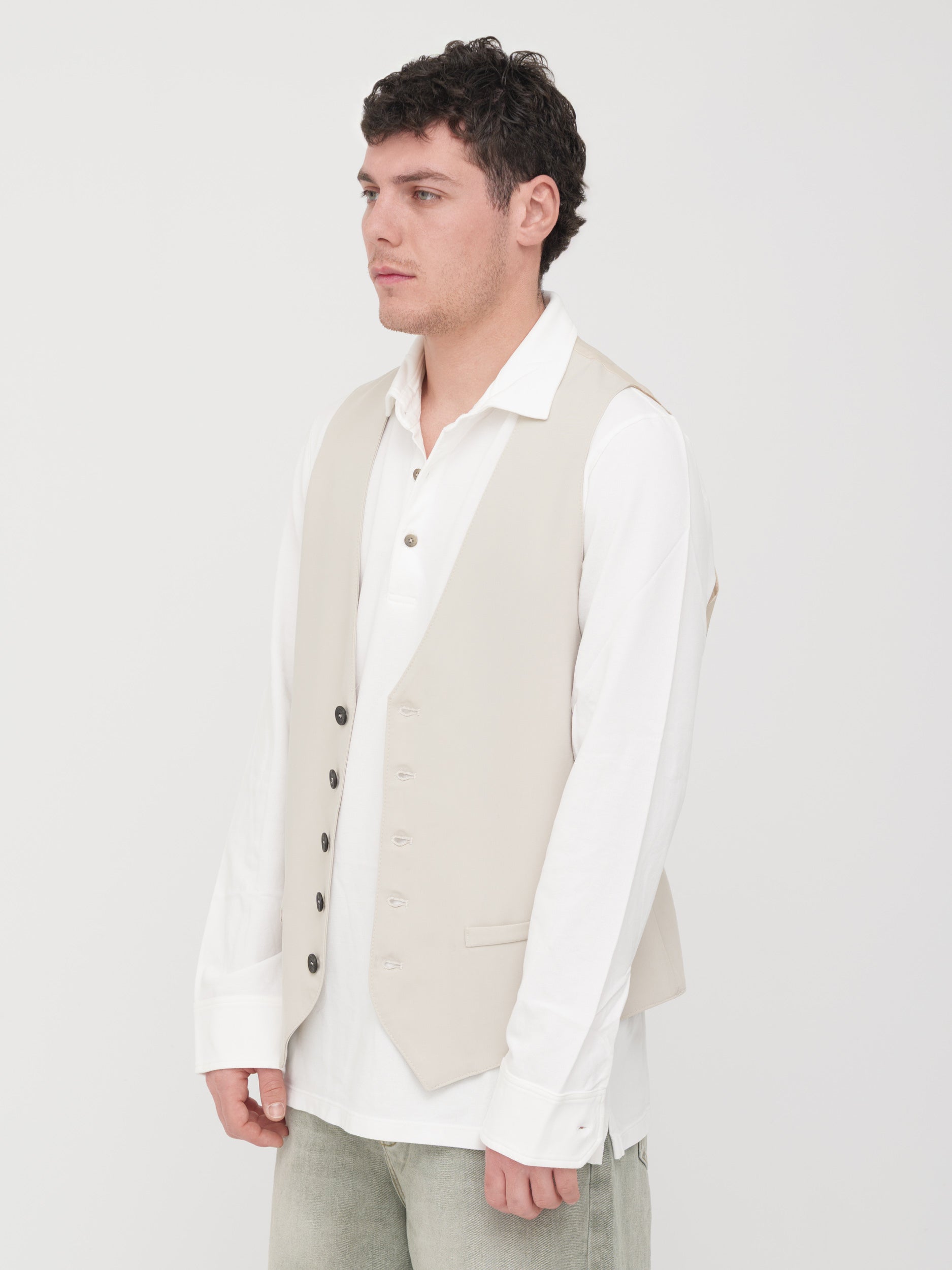 IMPERIAL - gilet white cream