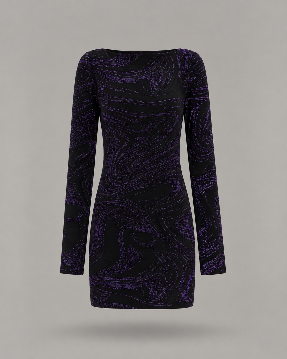 BLUMARINE - Mini abito aderente con stampa glitter