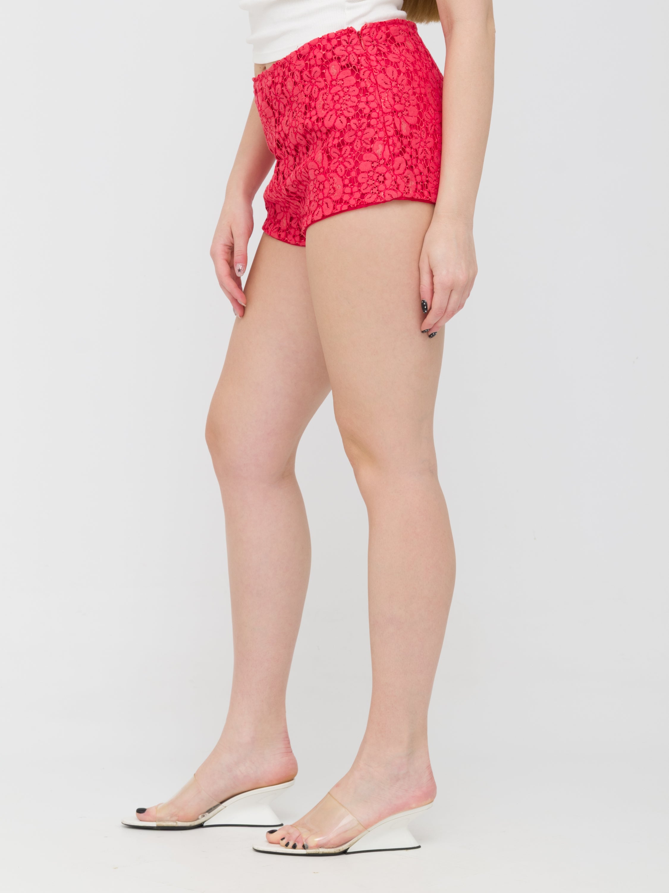 HAVEONE - culotte in pizzo rossa