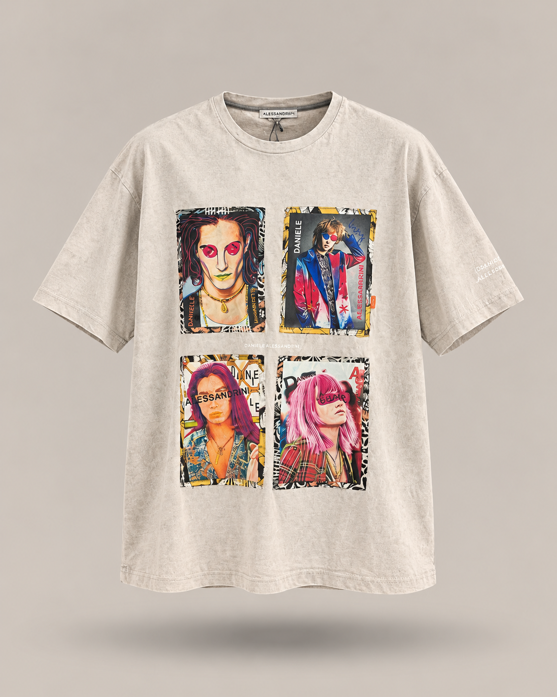 DANIELE ALESSANDRINI - T-shirt graphic beige