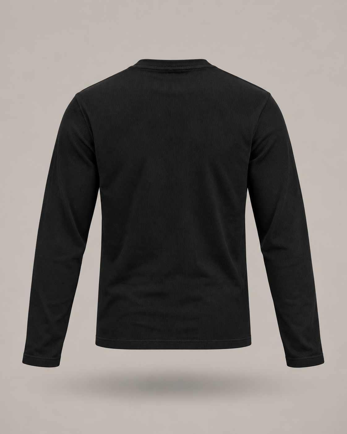 JUST WEST - Long Sleeve Henley Shir black