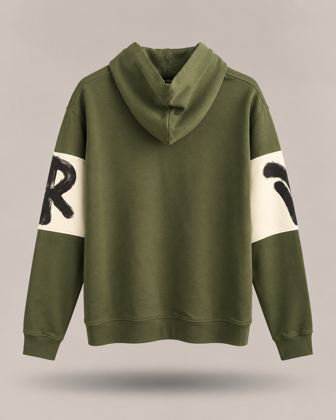DISCLAIMER — Felpa con cappuccio verde oliva