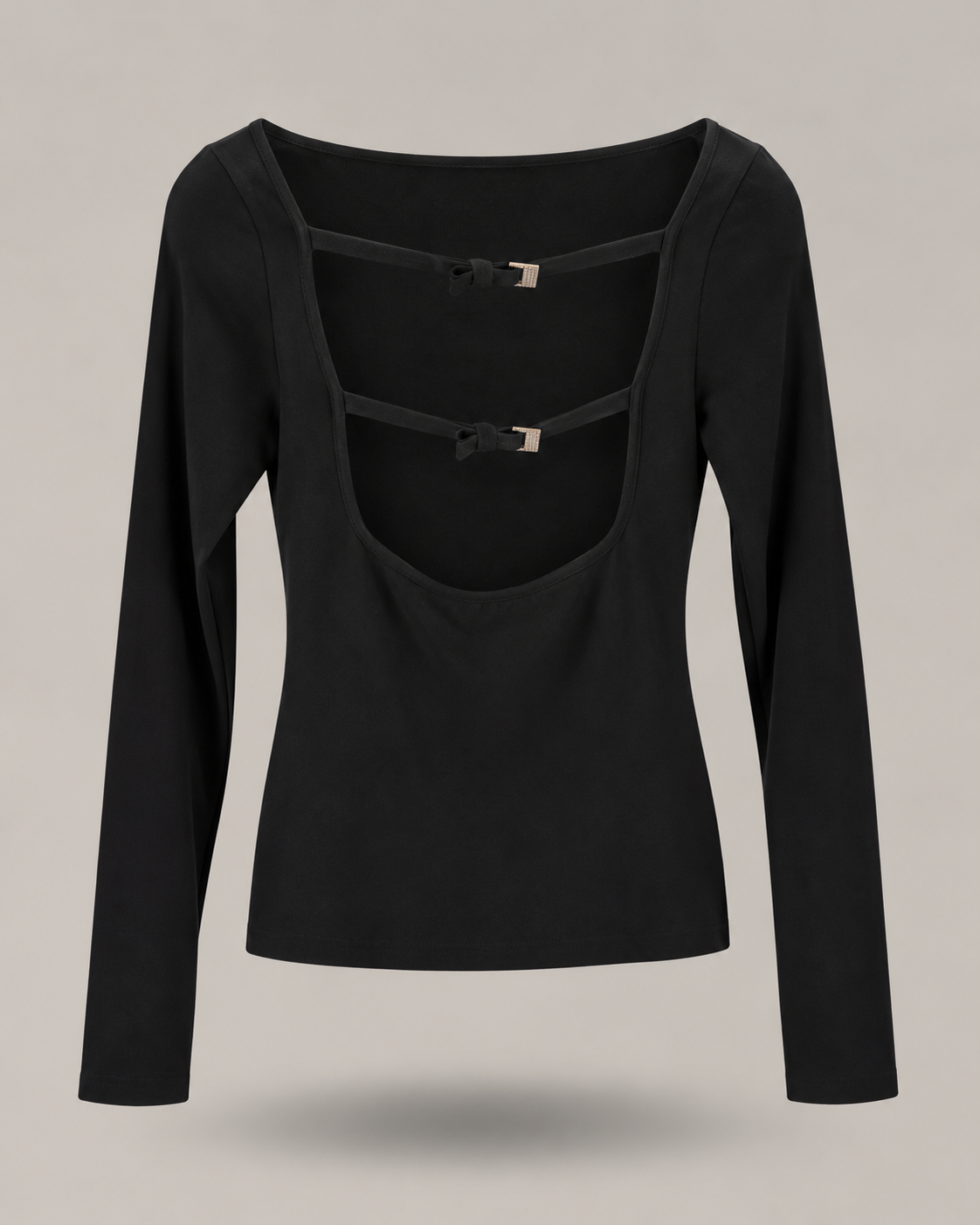 BLUMARINE - maglia nera con scollo posteriore